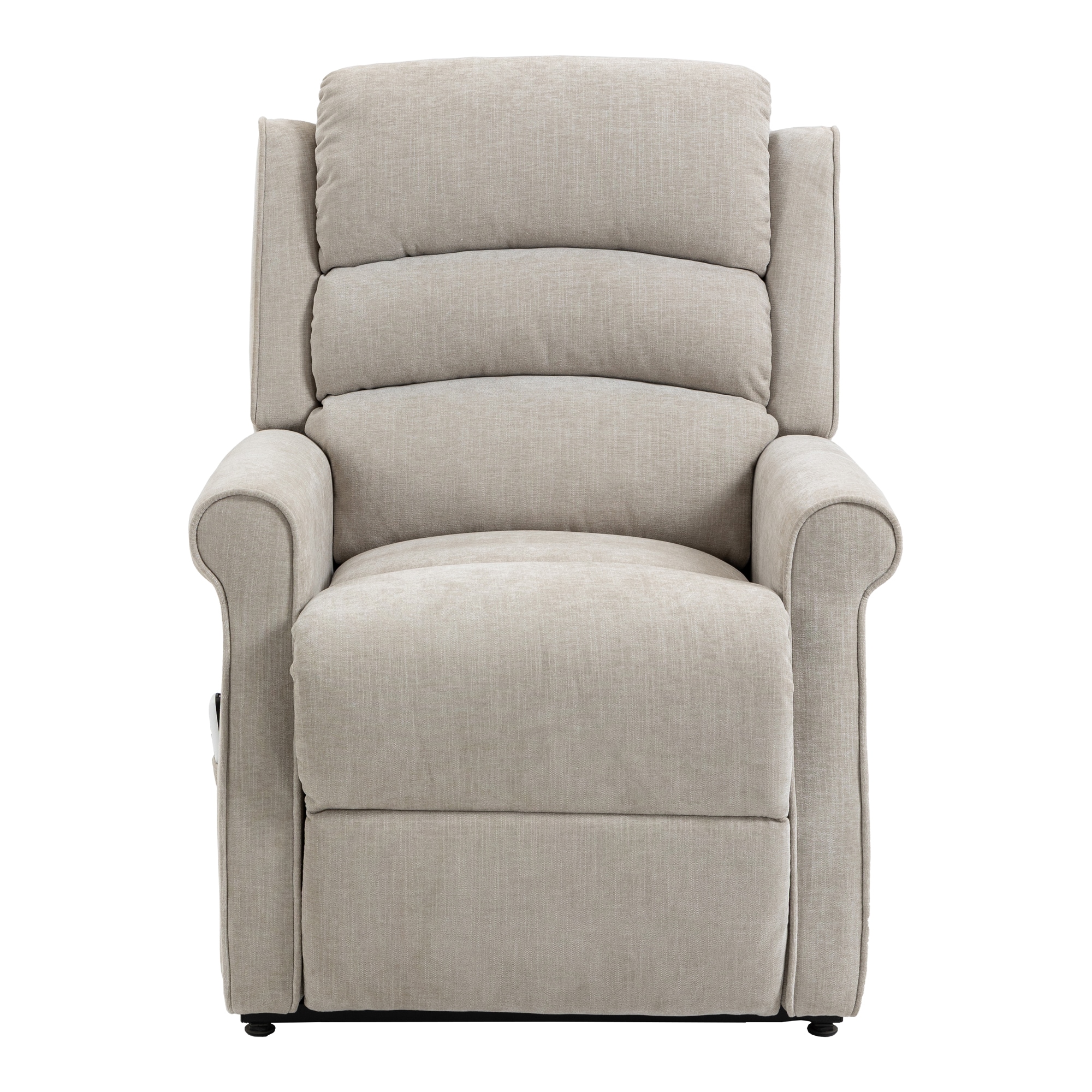 beige reclining armchair