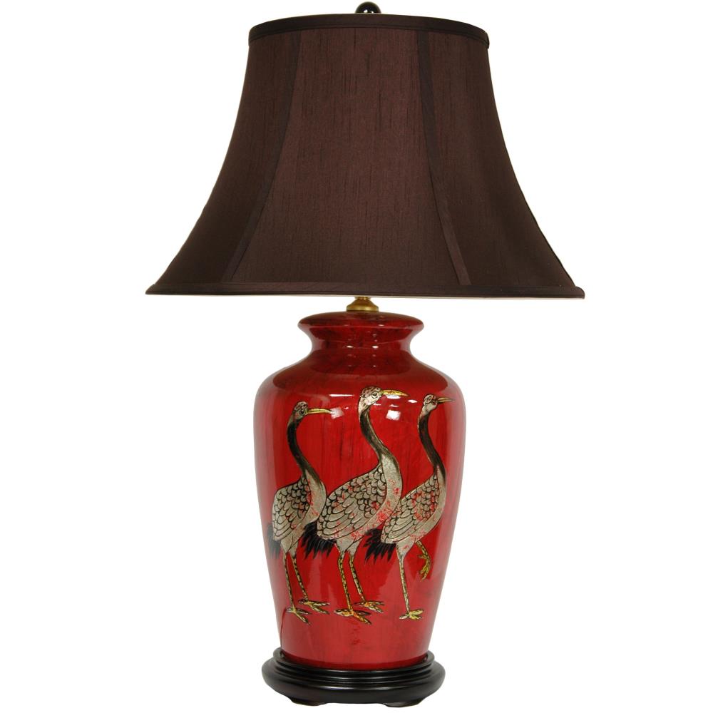 red asian lamp