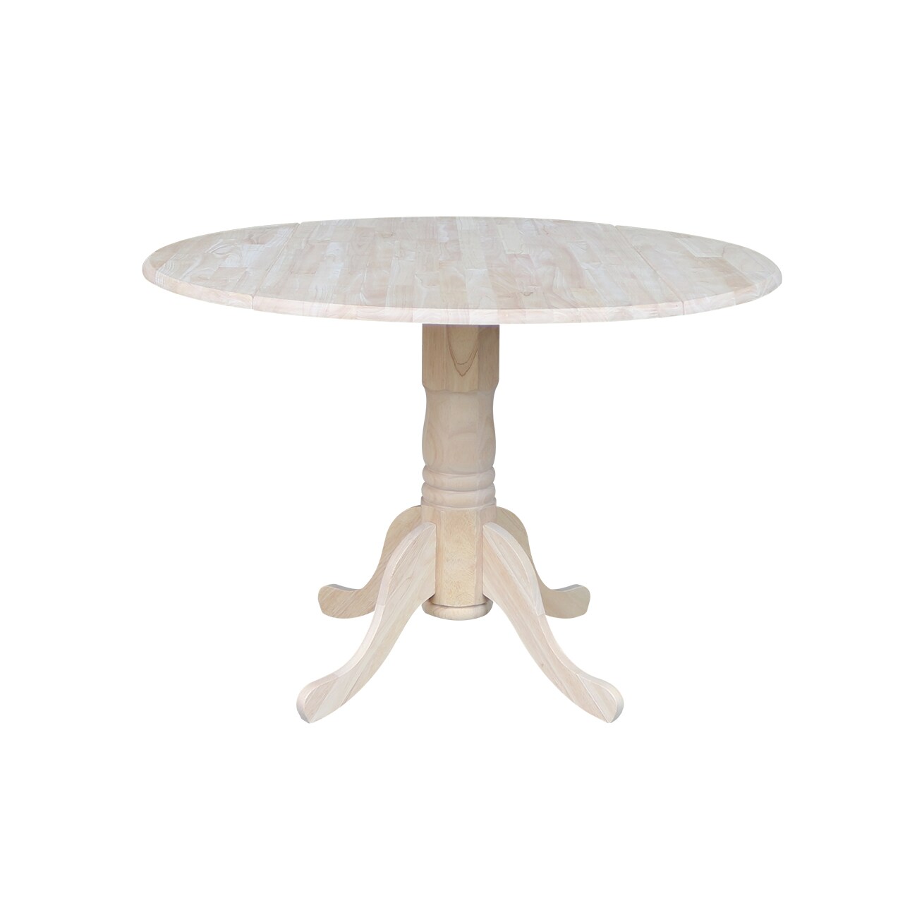 Details about   Wallace & Bay Mccarty 42" Round Dining Table with Drop Leaf in White 