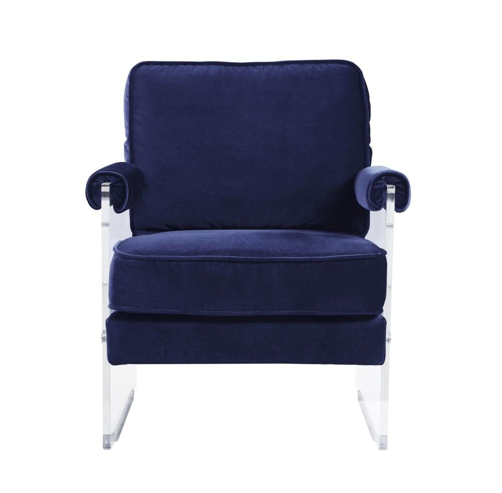 logan navy velvet chair