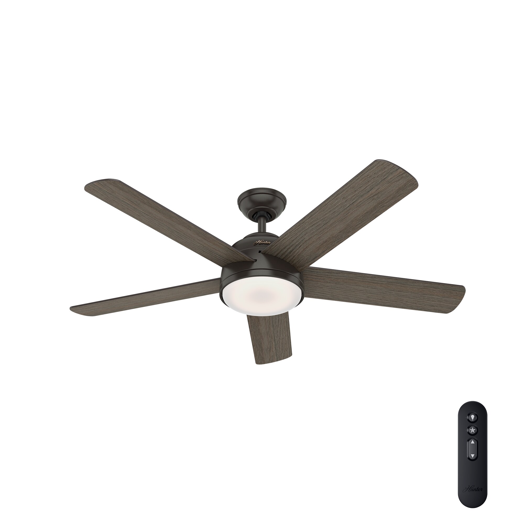 Ceiling Fan Light Kit Five Weather Resistant Blades LED Integrated Natural Iron 