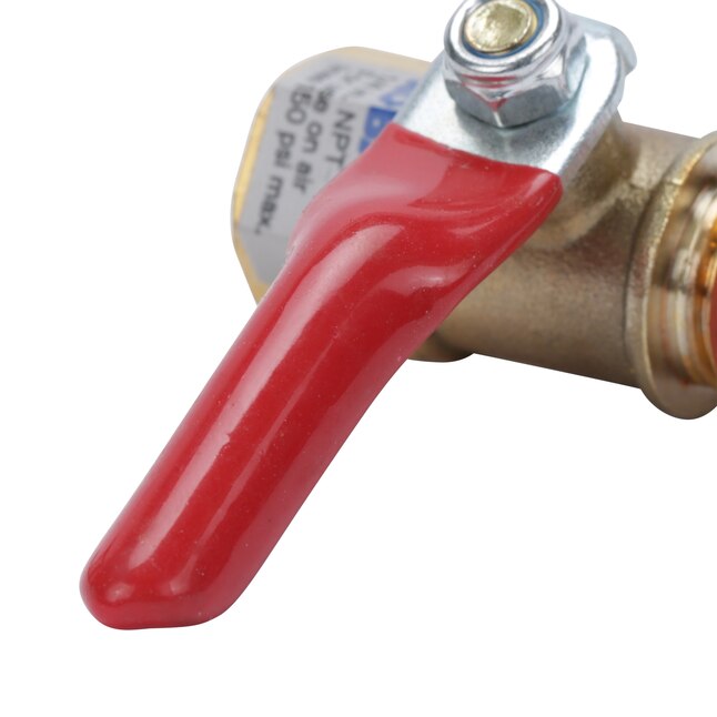 Red 1/4 male to 1/4 female mini ball valve tap valve air compressor