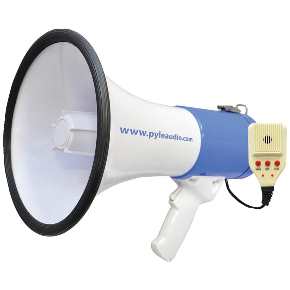 Pyle Pro 50 Watt 1200 Yard Sound Range Portable Bullhorn Megaphone Speaker Blue 