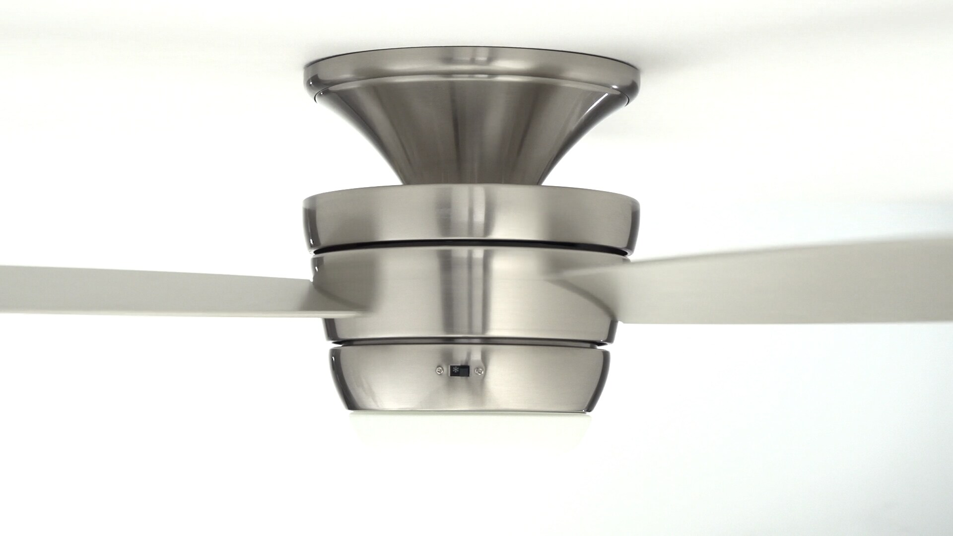 Harbor Breeze Mazon 44 In Brushed Nickel Indoor Flush Mount Ceiling Fan With Light Remote 3