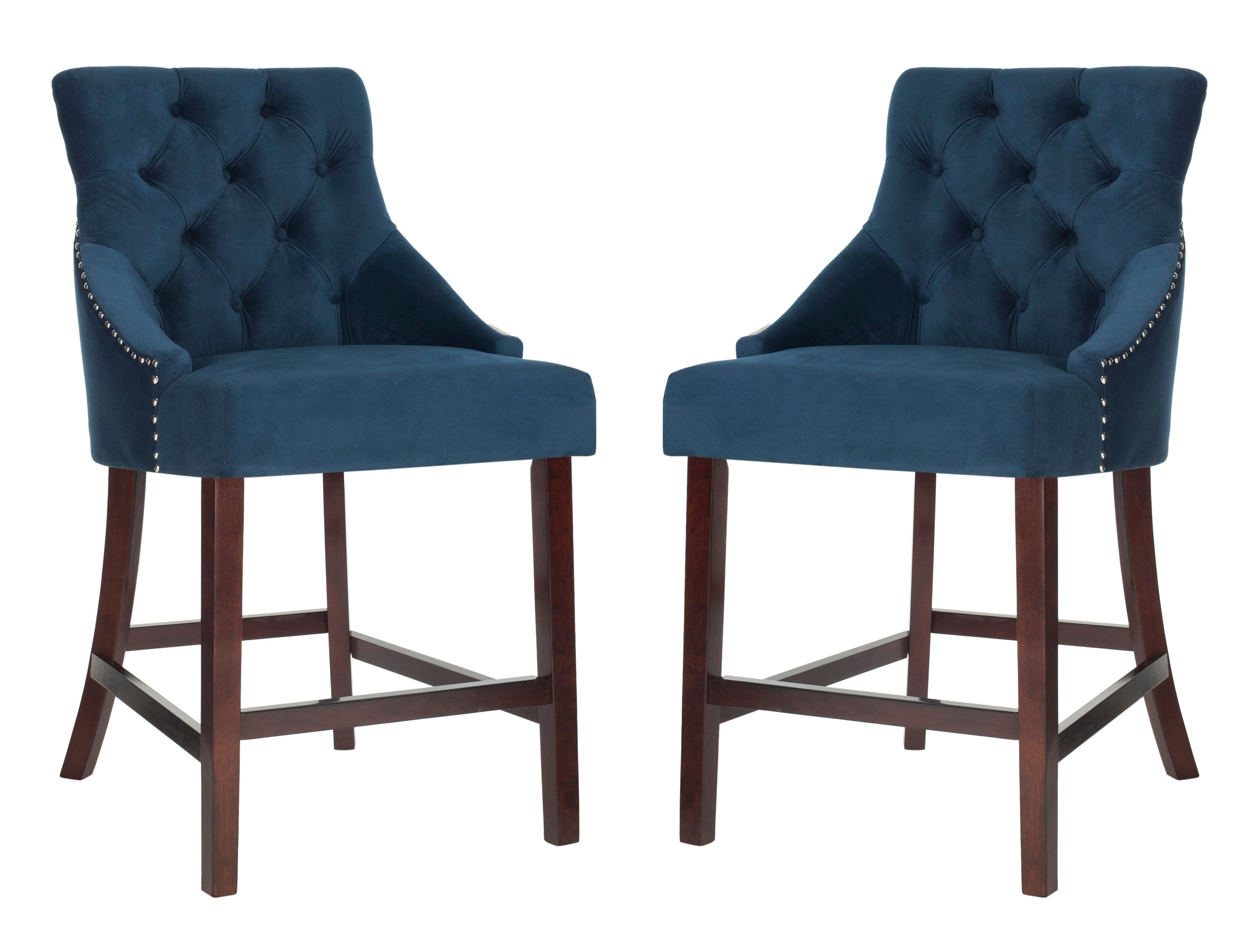 navy upholstered counter stools