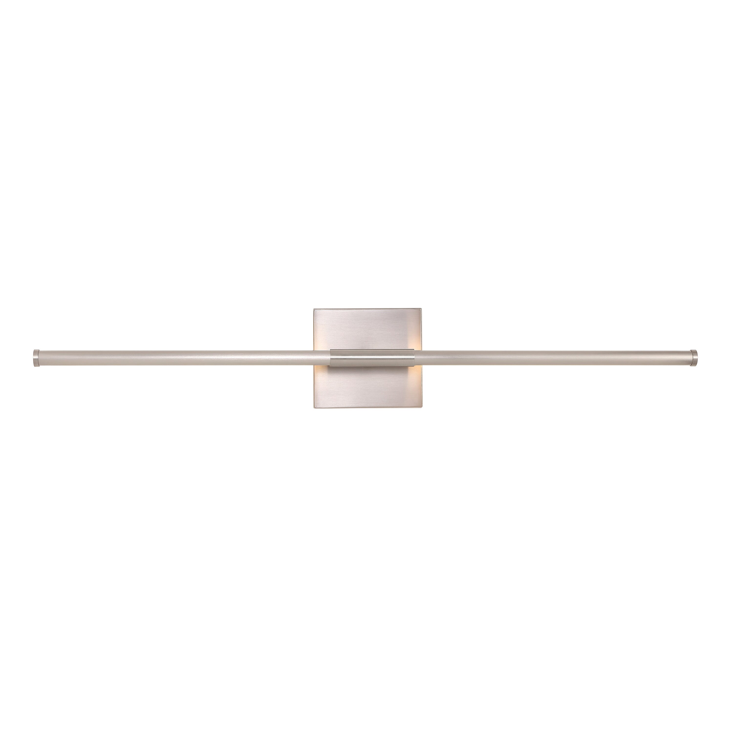JONATHAN Y Makena Minimalistic Transitional 28-in W 1-Light Nickel Modern/Contemporary LED Wall Sconce