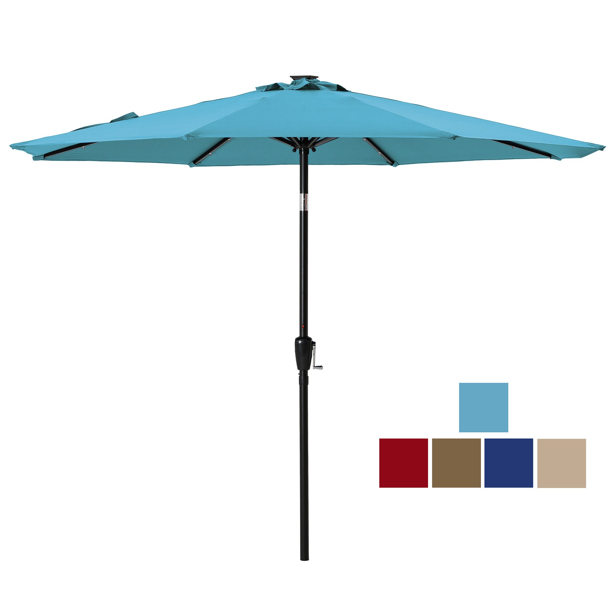 light blue patio umbrella