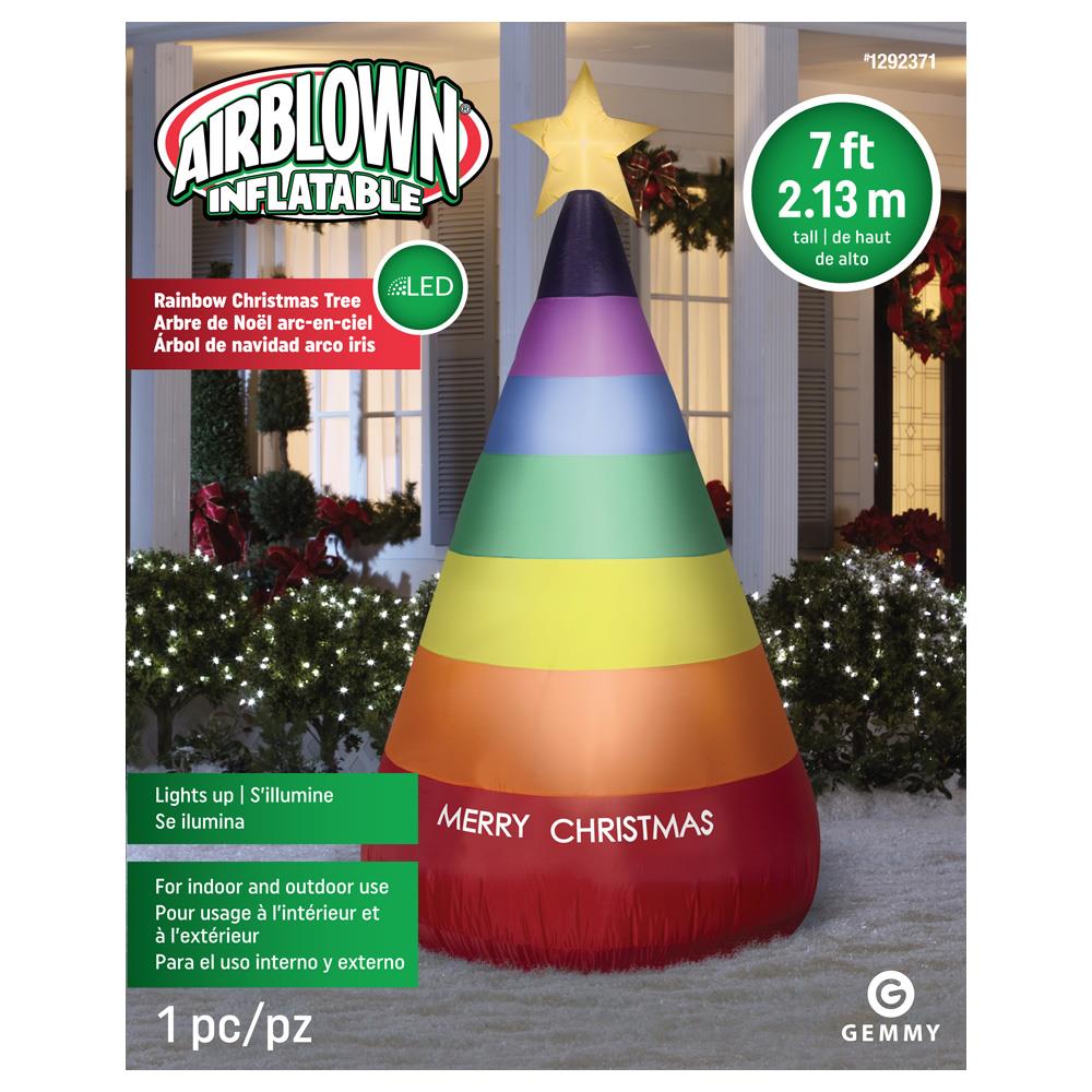 Double Rainbow Pride Arc Wood Christmas Tree Holiday Ornament 