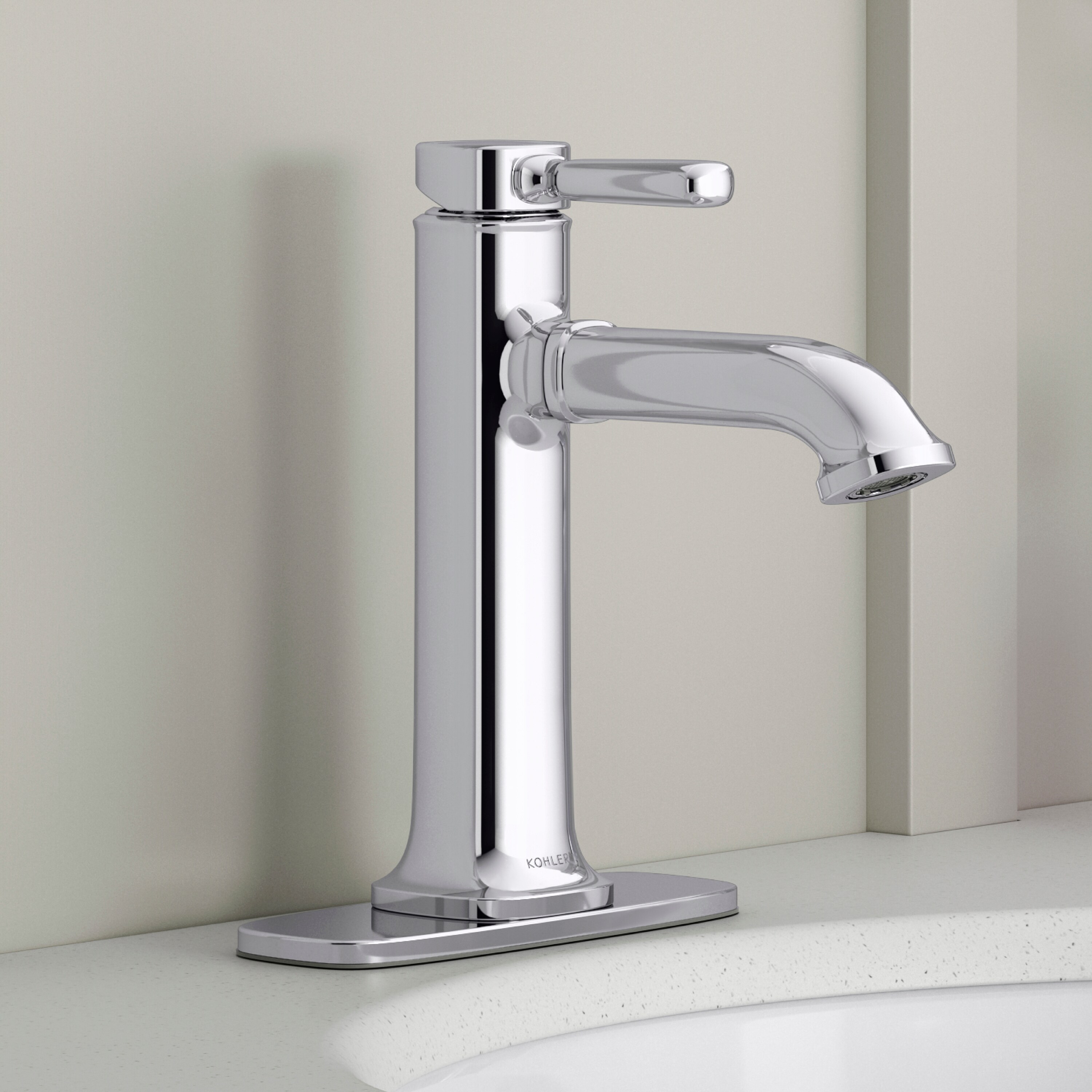 KOHLER Ealing Polished Chrome 1handle Single hole/4in centerset