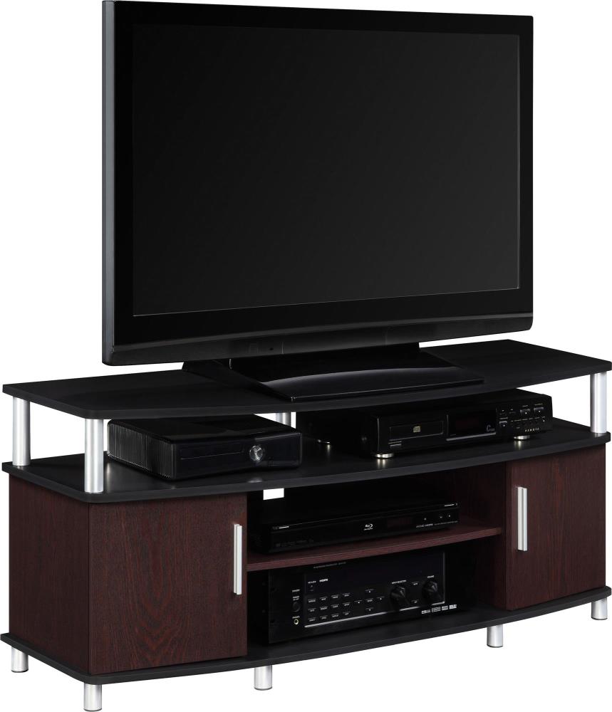 Ameriwood Home Carson TV Stand for TVS up to 50 Inches Wide cherry/black for sale online