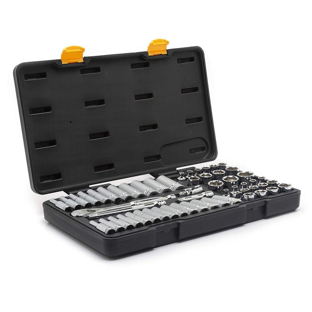 GEARWRENCH 56-Piece Standard (SAE) And Metric 3/8-in Drive 6-point Set ...