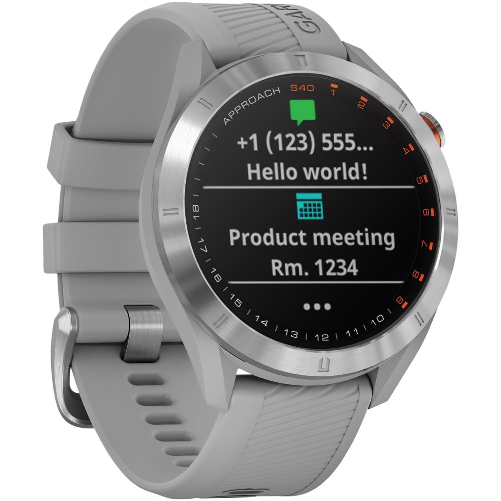 Garmin Approach S40 GPS Golf Smartwatch (Stainless Steel with 