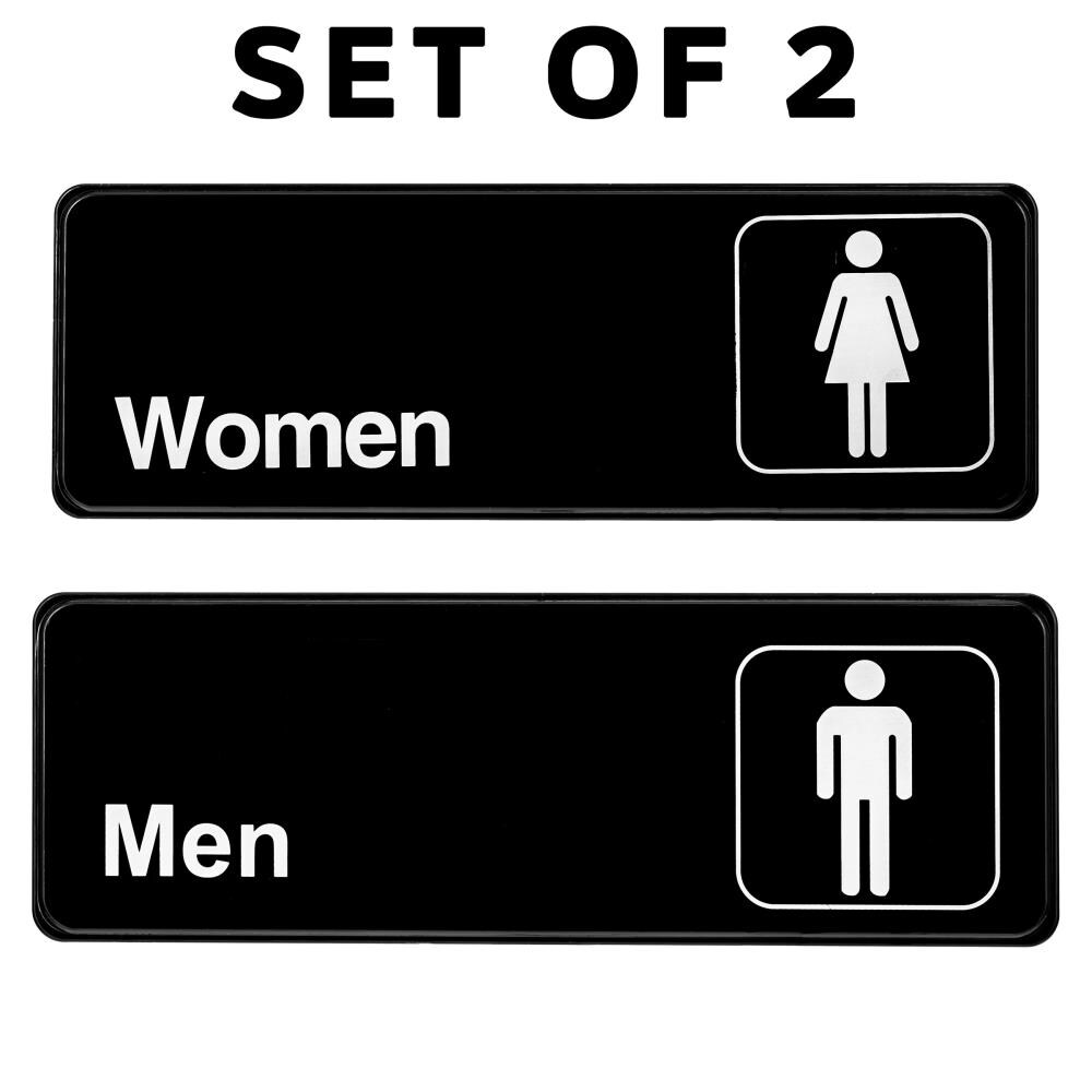 Alpine Industries 3X9 Self-Adhesive Restroom Needs Attention Wall Sign 2 Pack 