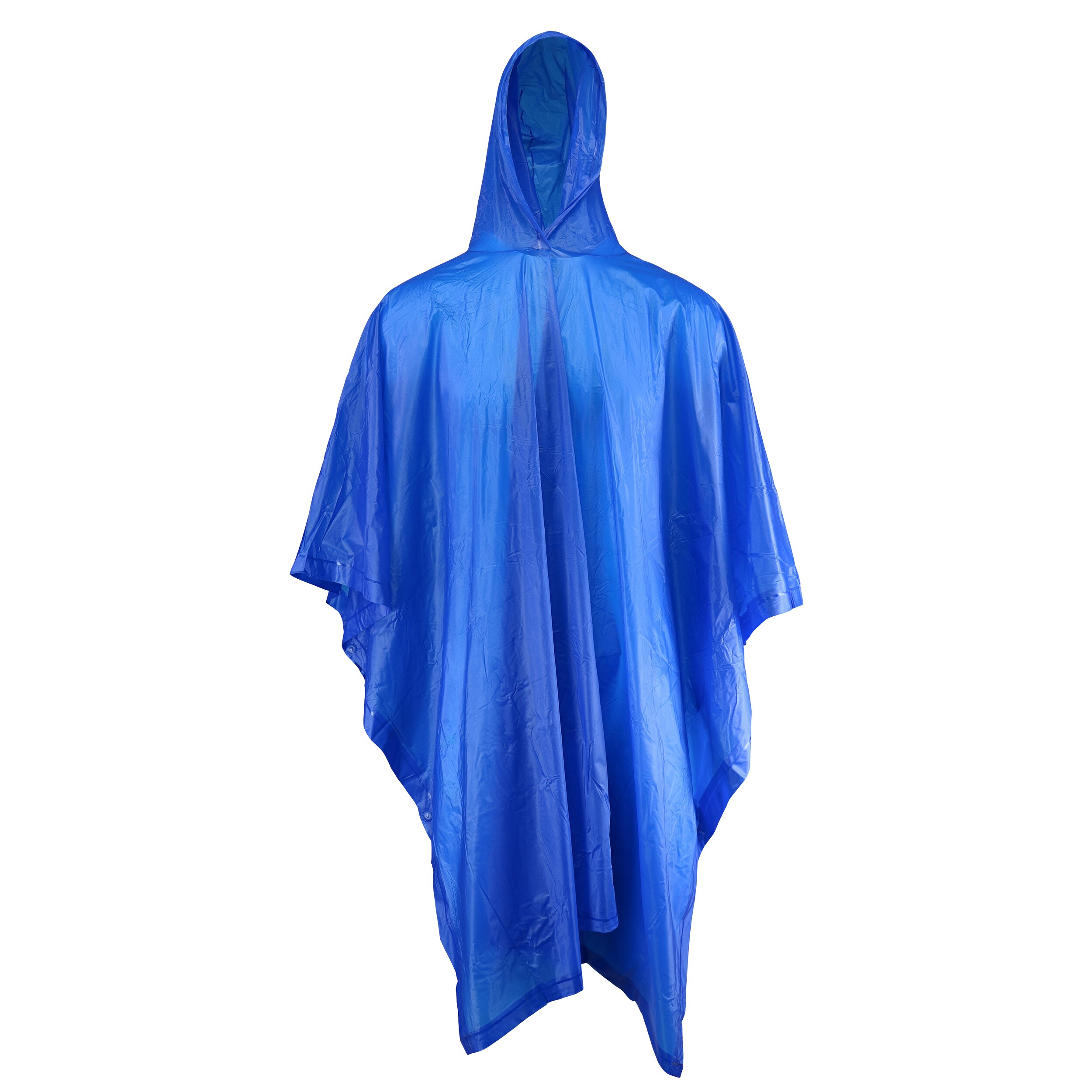 New Hooded Emergency Rain Poncho Clear Waterproof Raincoat One Size Fits Most 