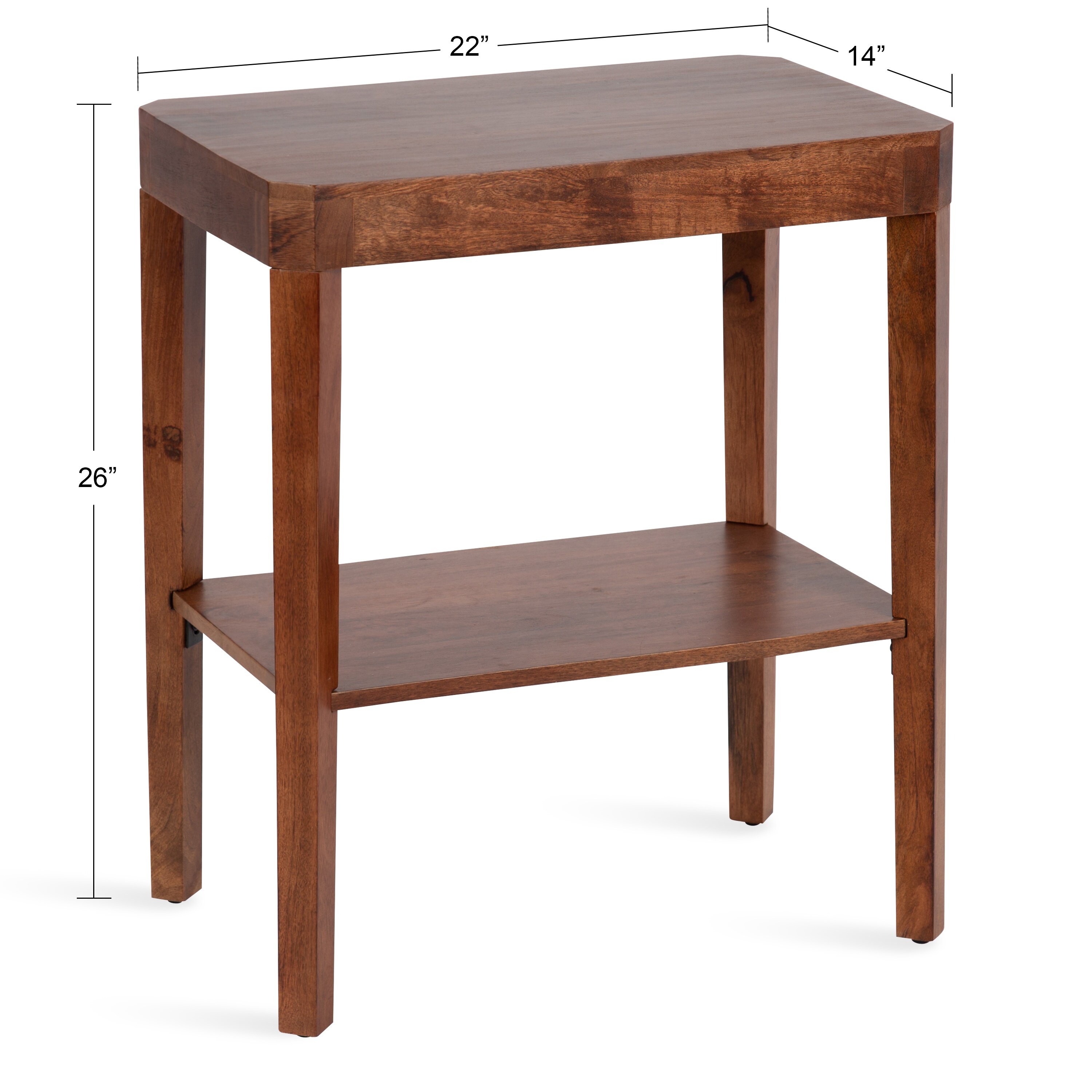 22 x 14 x 26 Farmhouse End Table for Display and Storage White Kate and Laurel Travere Rustic Side Table
