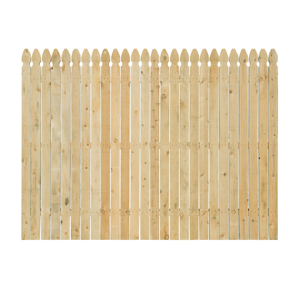 POINTED PALE PICKET FENCE PANEL PRESSURE TREATED GREEN 