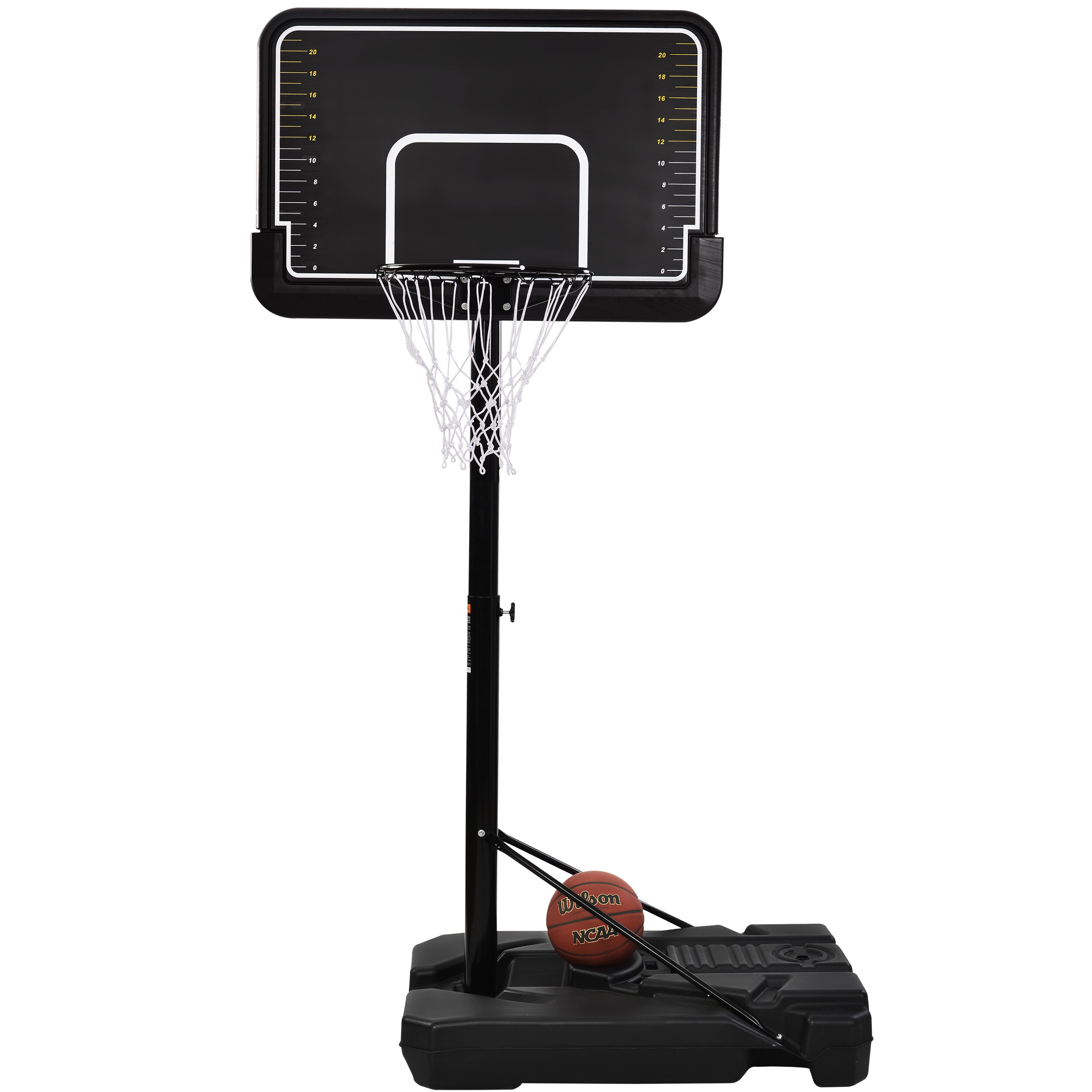 6.6-10ft Height Adjustment Basketball Hoop with Vertical Jump Measurement Recaceik Portable Basketball Hoop Goal System Black Basketball Backboard for Indoor/Outdoor Sports Waterproof 