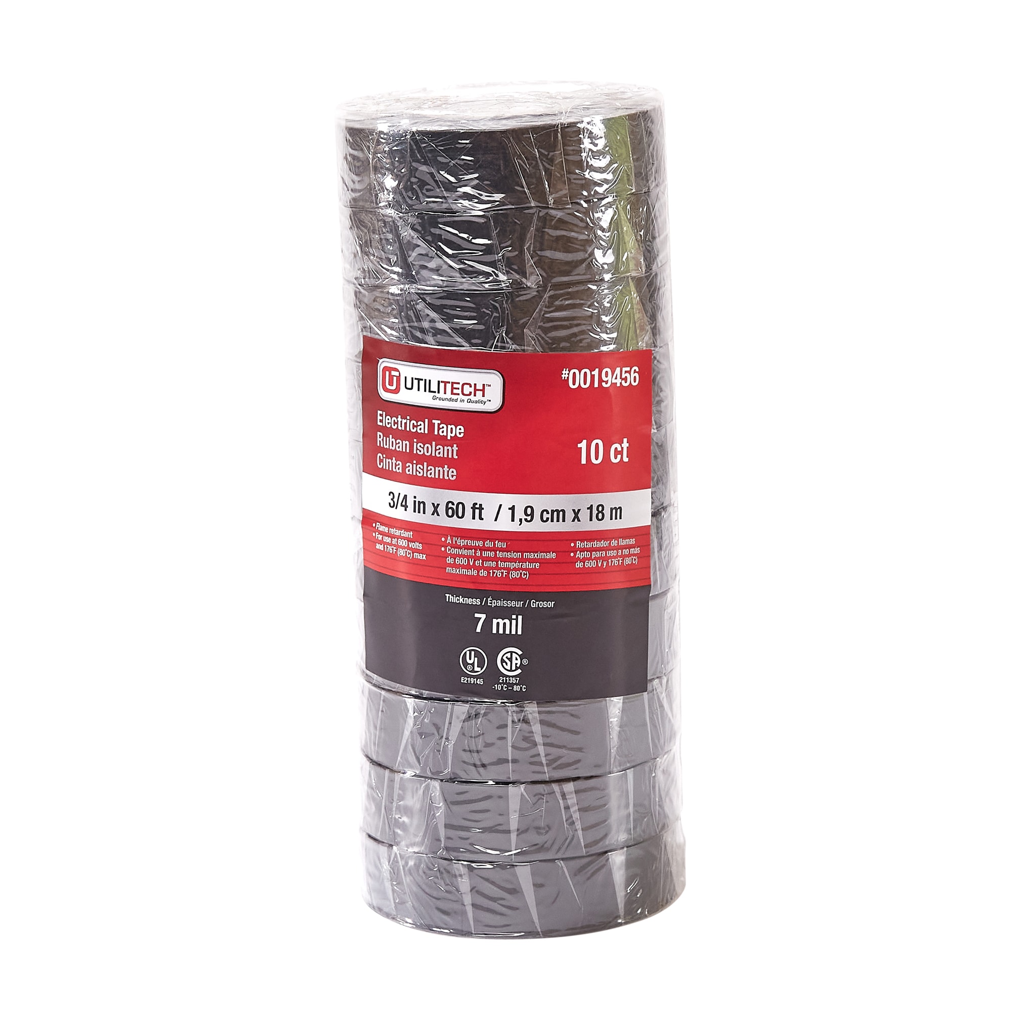 Utilitech 60-ft Black Electrical Wire Tape 10 Roll Per Pack FREE SHIPPING! 