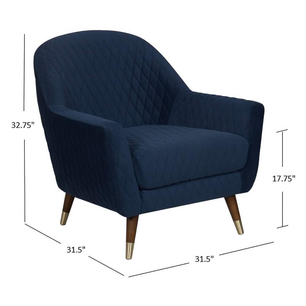 navy blue modern accent chair