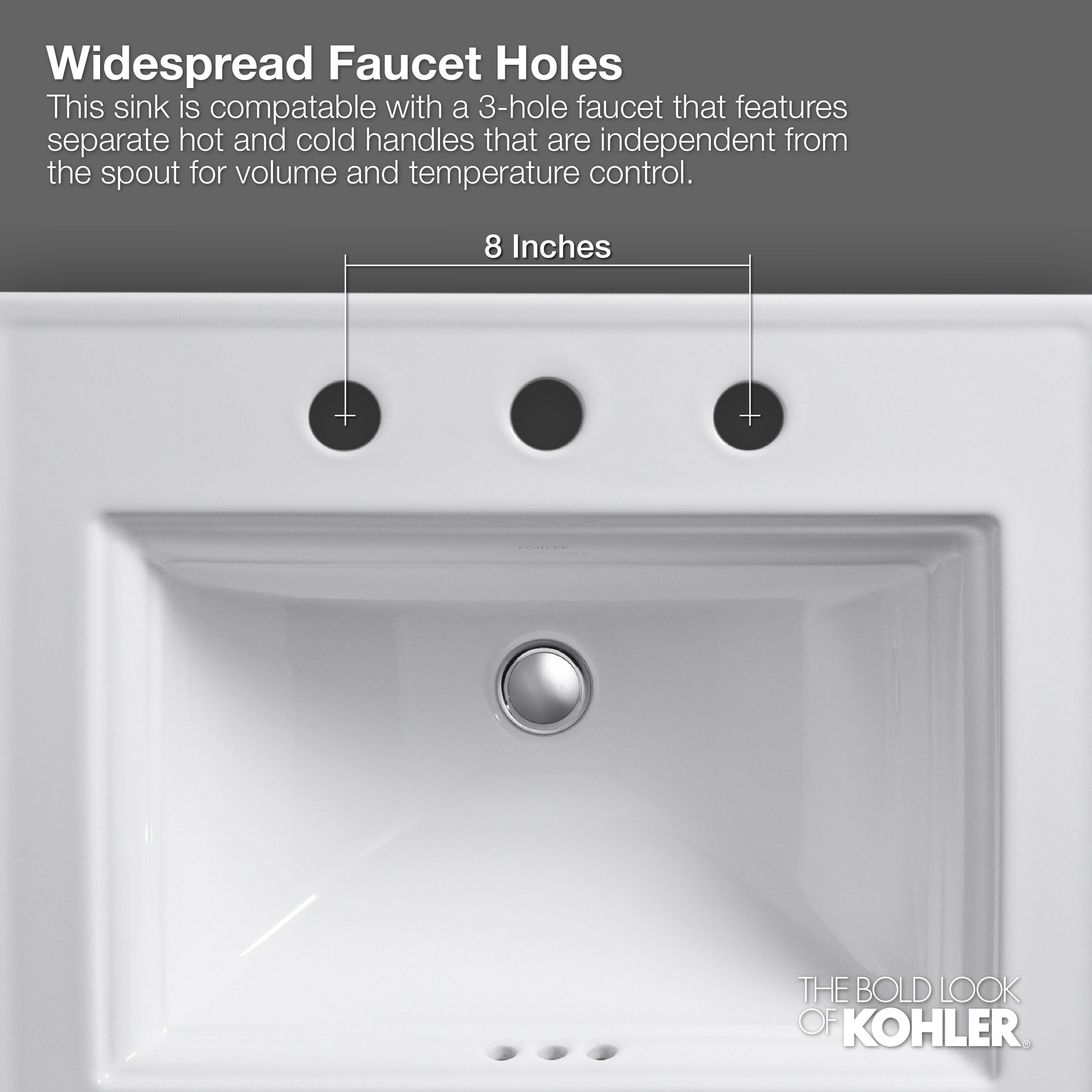 KOHLER Memoirs White Drop-In Rectangular Traditional Bathroom Sink with Overflow Drain (22.75-in x 18-in)