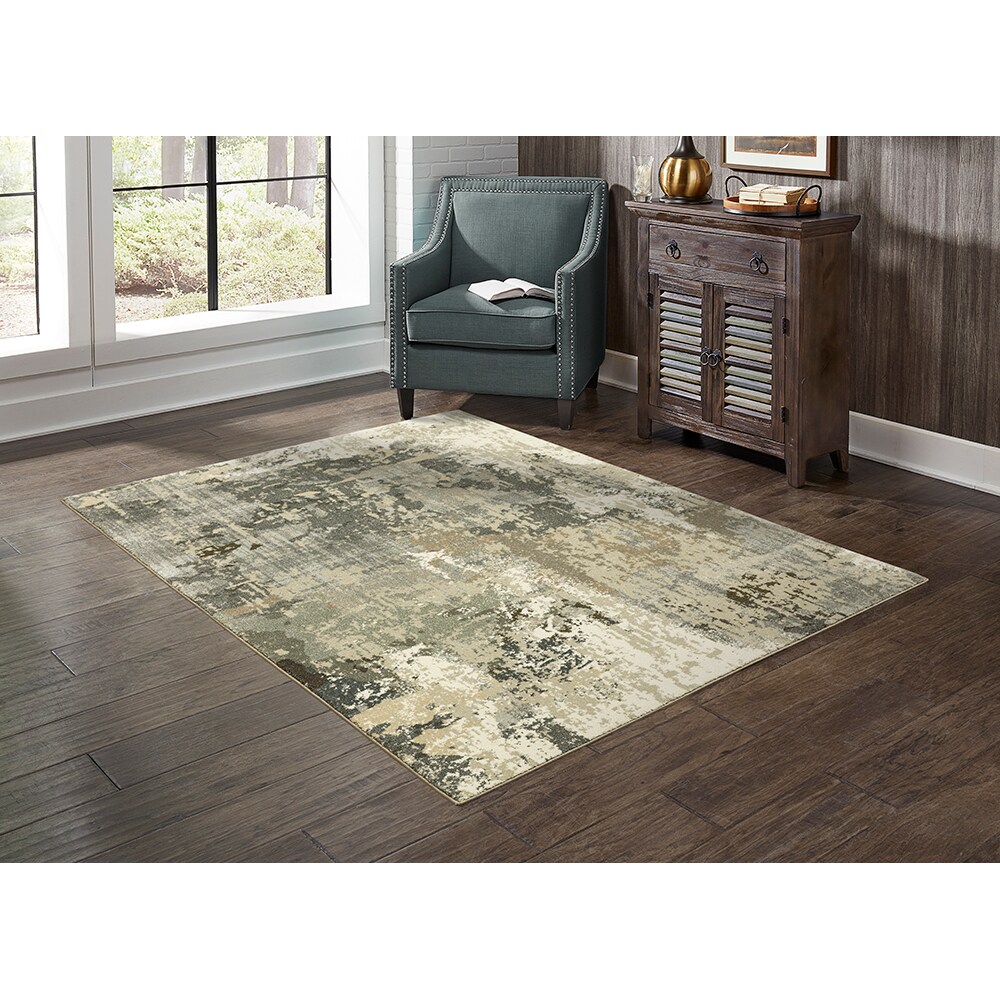 5'3 x 7'3 Taupe Area Rug ECARPETGALLERY Modern Abstract Carpet 357814 