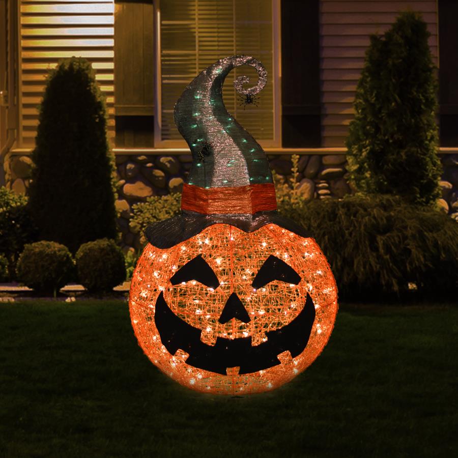 Holiday Living 3.5ft Lighted Pumpkin Sculpture in the Outdoor