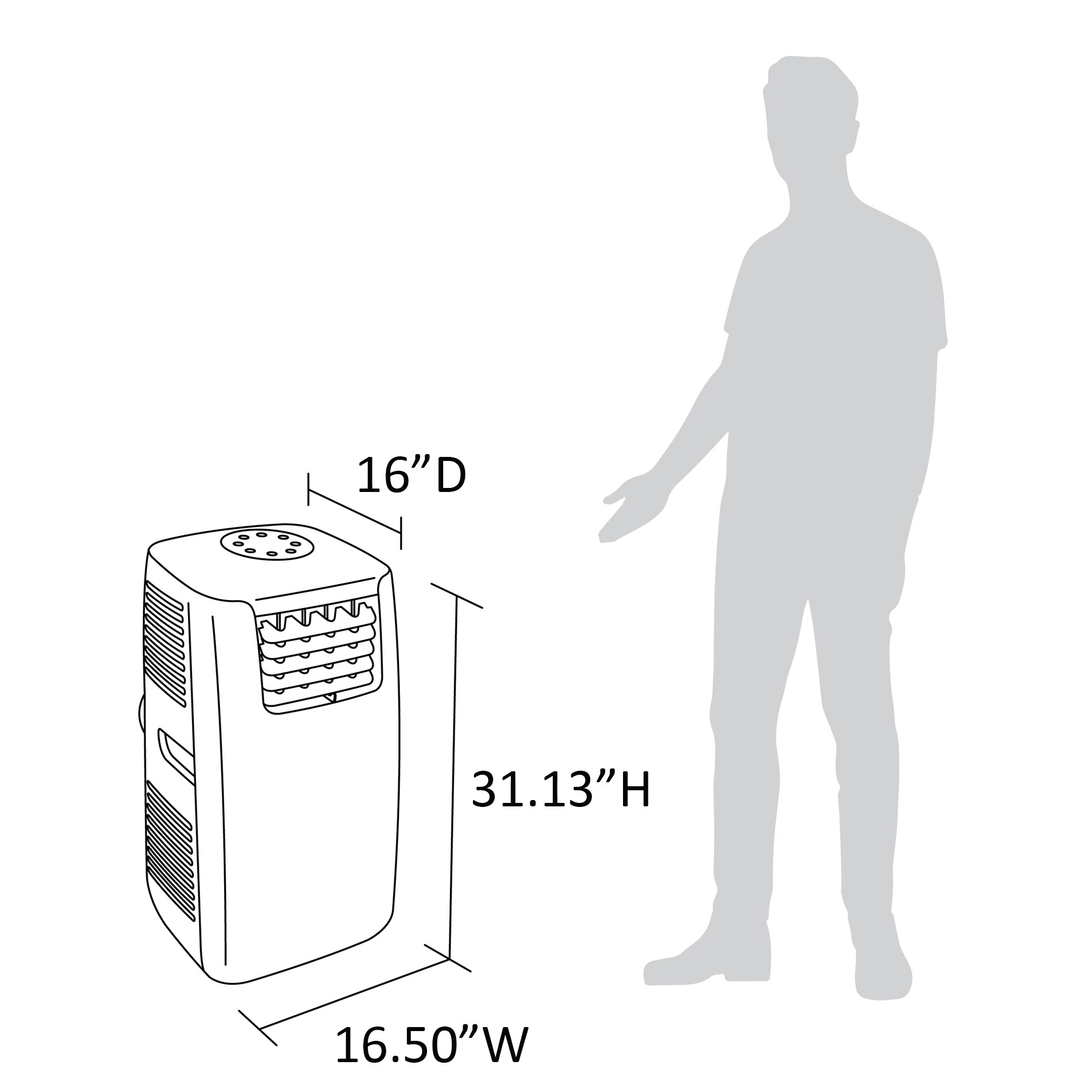 NewAir 8532BTU DOE (8600BTU ASHRAE) 115Volt White/Gray Vented