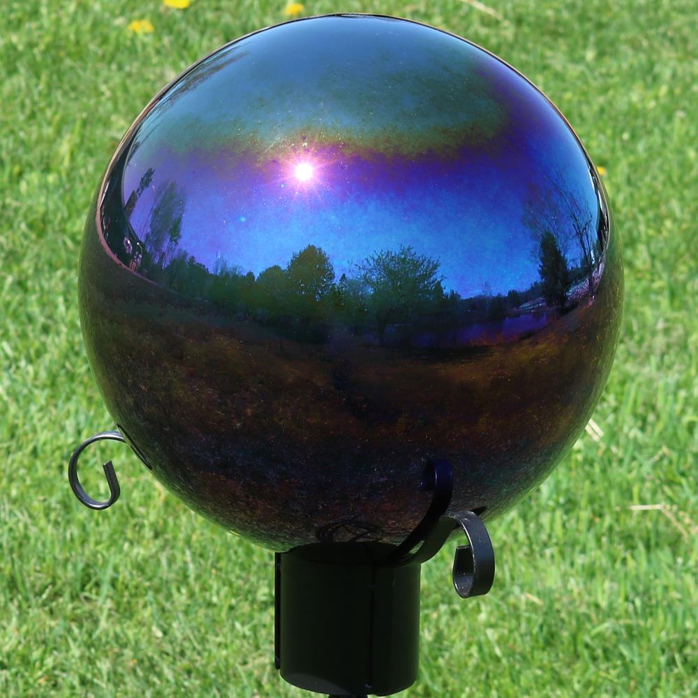 Sunnydaze Decor 10in Diameter Multicolor Blown Glass Gazing Ball in