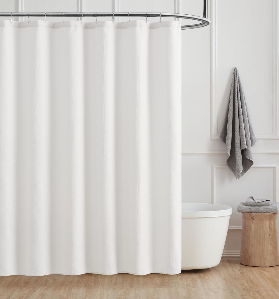 Polyester Waterproof Metal Anchor Shower Curtain Bathroom Mat Accessory Set 