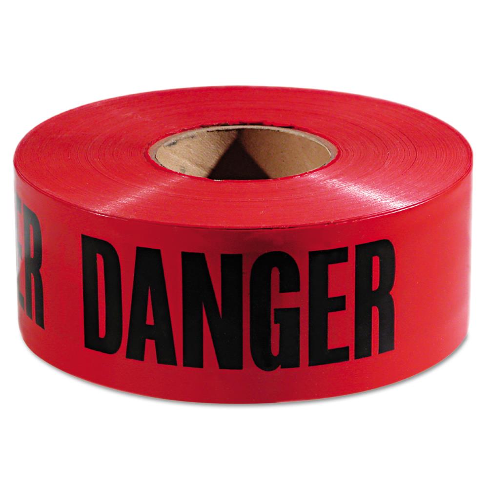DANGER DO NOT ENTER RED 3 IN X 1000 FT 12 ROLLS OF BARRICADE TAPE