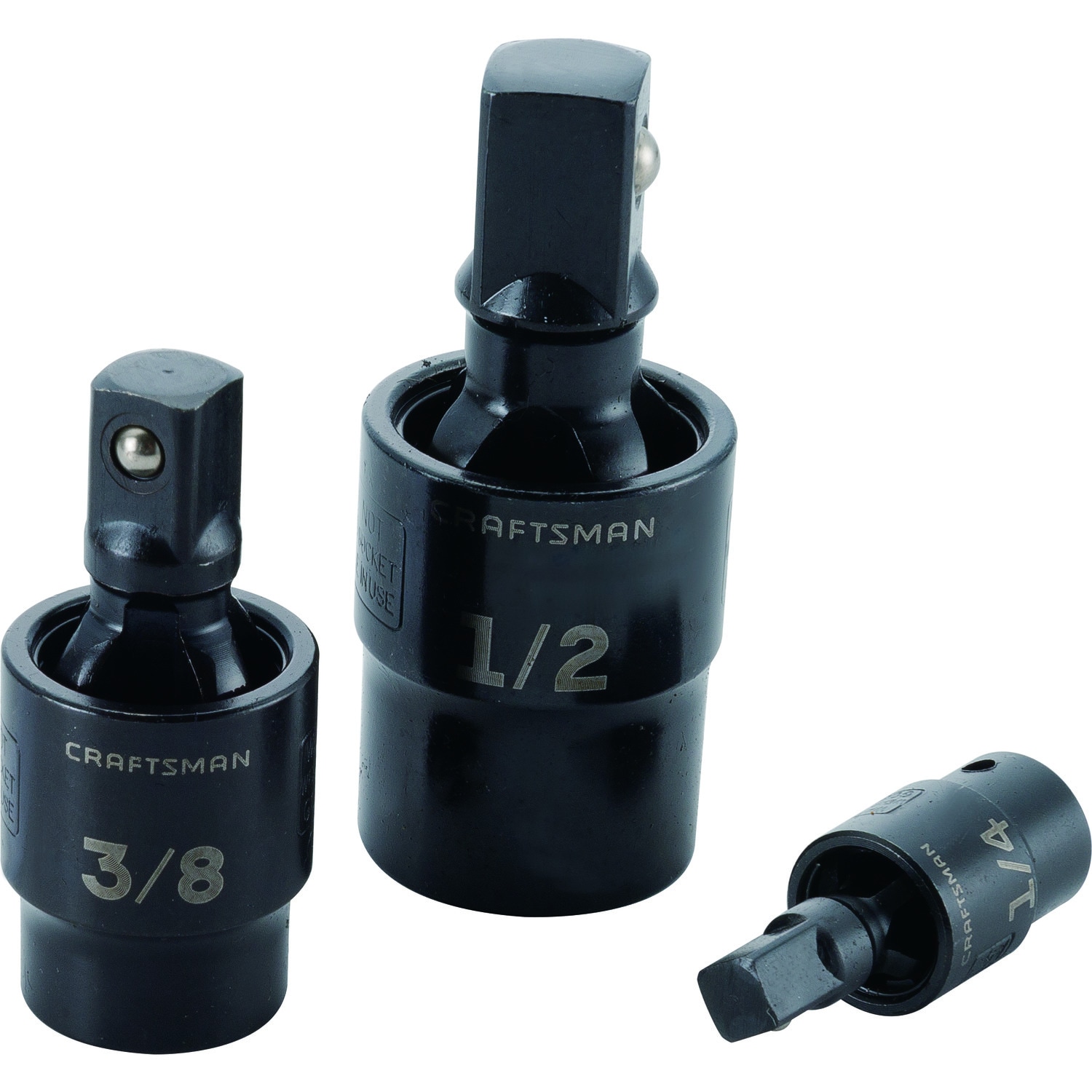 5pc 1/4 3/8 1/2 Air Impact Socket Reducer Adapter Set Universal Swivel Joint 