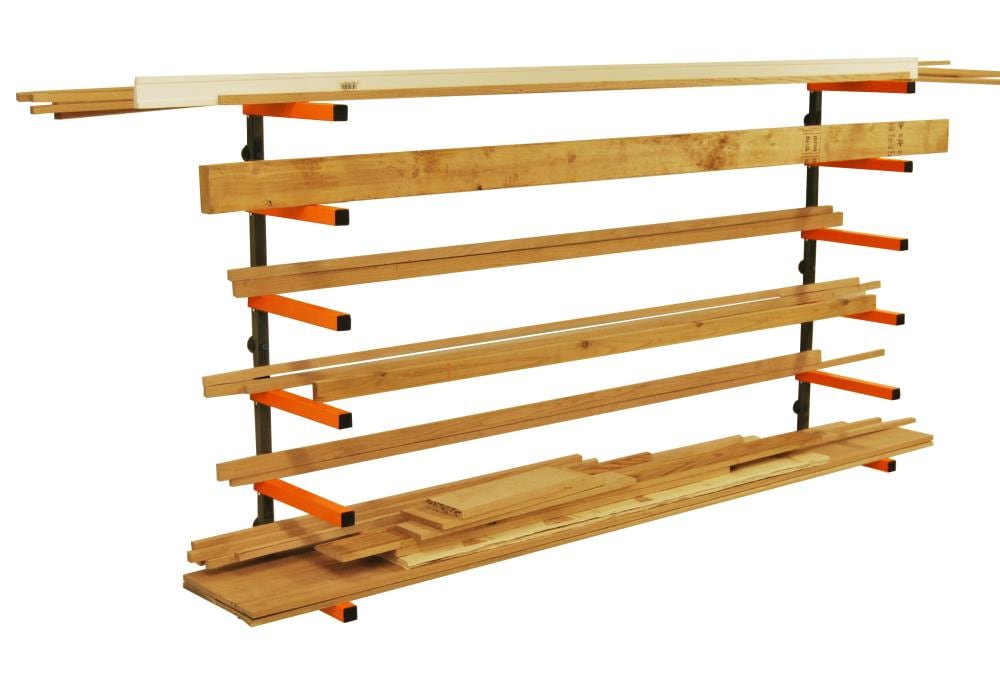 Portamate PBR-001 Wood Storage 110 lb Wall Mount Lumber Organizer System 2-Pack 