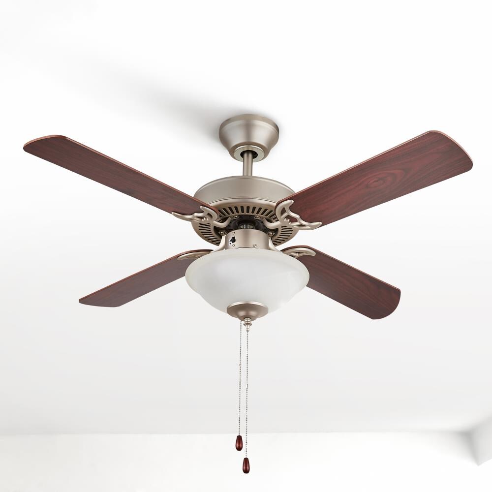 Concord Heritage Square 42in Satin Nickel LED Indoor Ceiling Fan (4