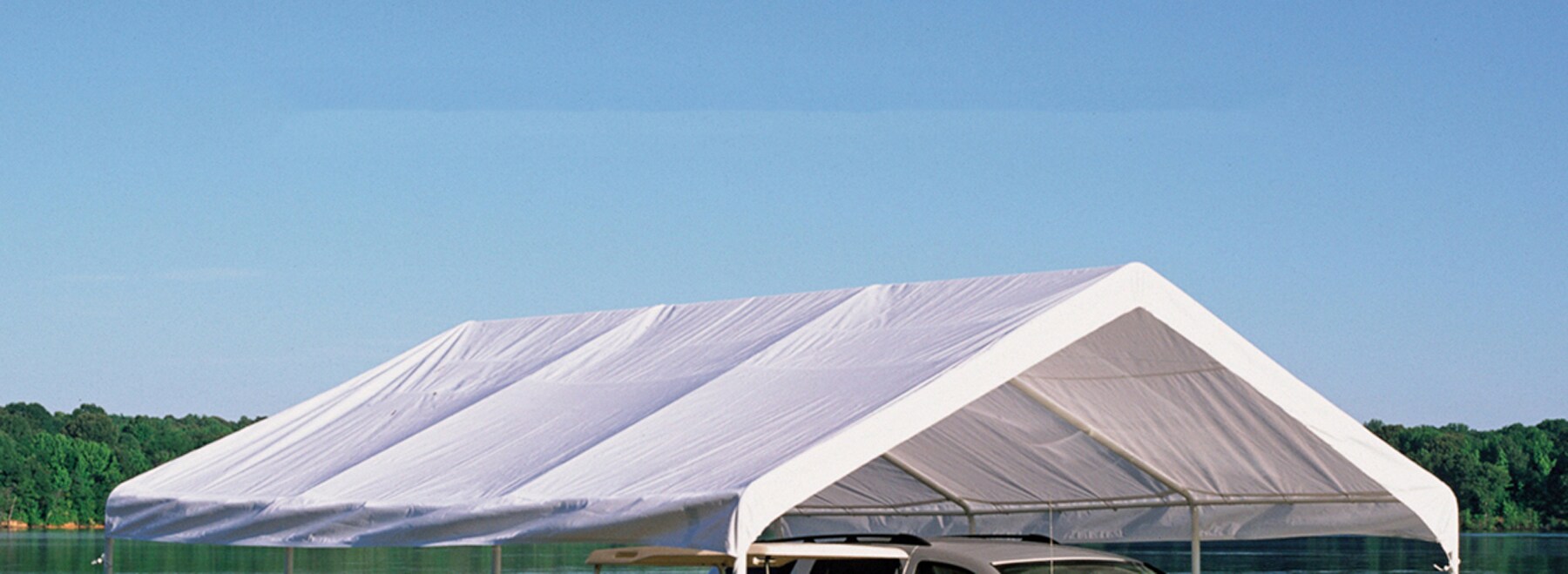 18` x 40` ShelterLogic SuperMax Canopy Replacement Cover 