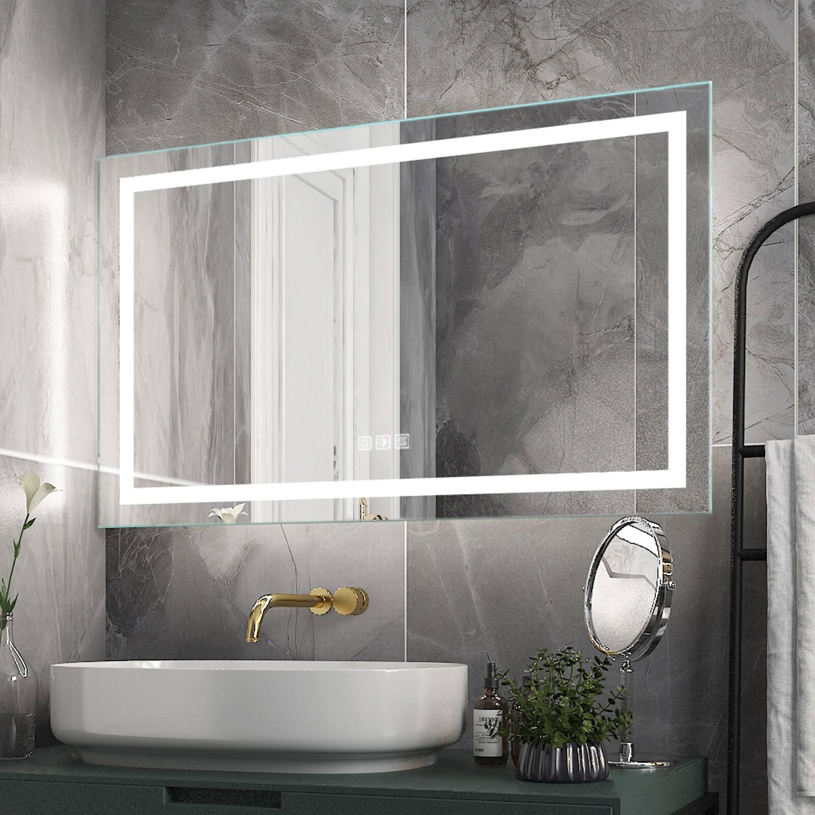 Anti Fog Shower Mirror Shower Shave Mirror Acrylic Fogless Fog Bathroom Washr /L 