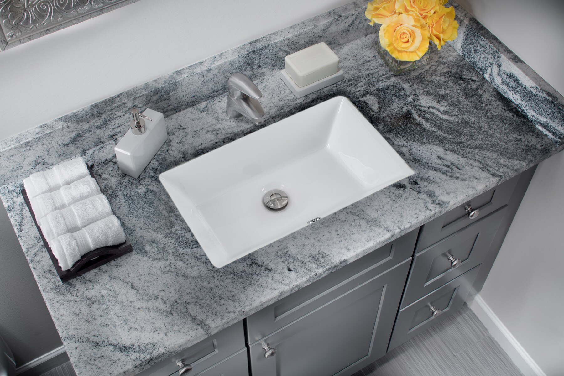 Superior Sinks White Glazed Porcelain Undermount Rectangular Traditional  Bathroom Sink with Overflow Drain (21-in x 13.375-in)