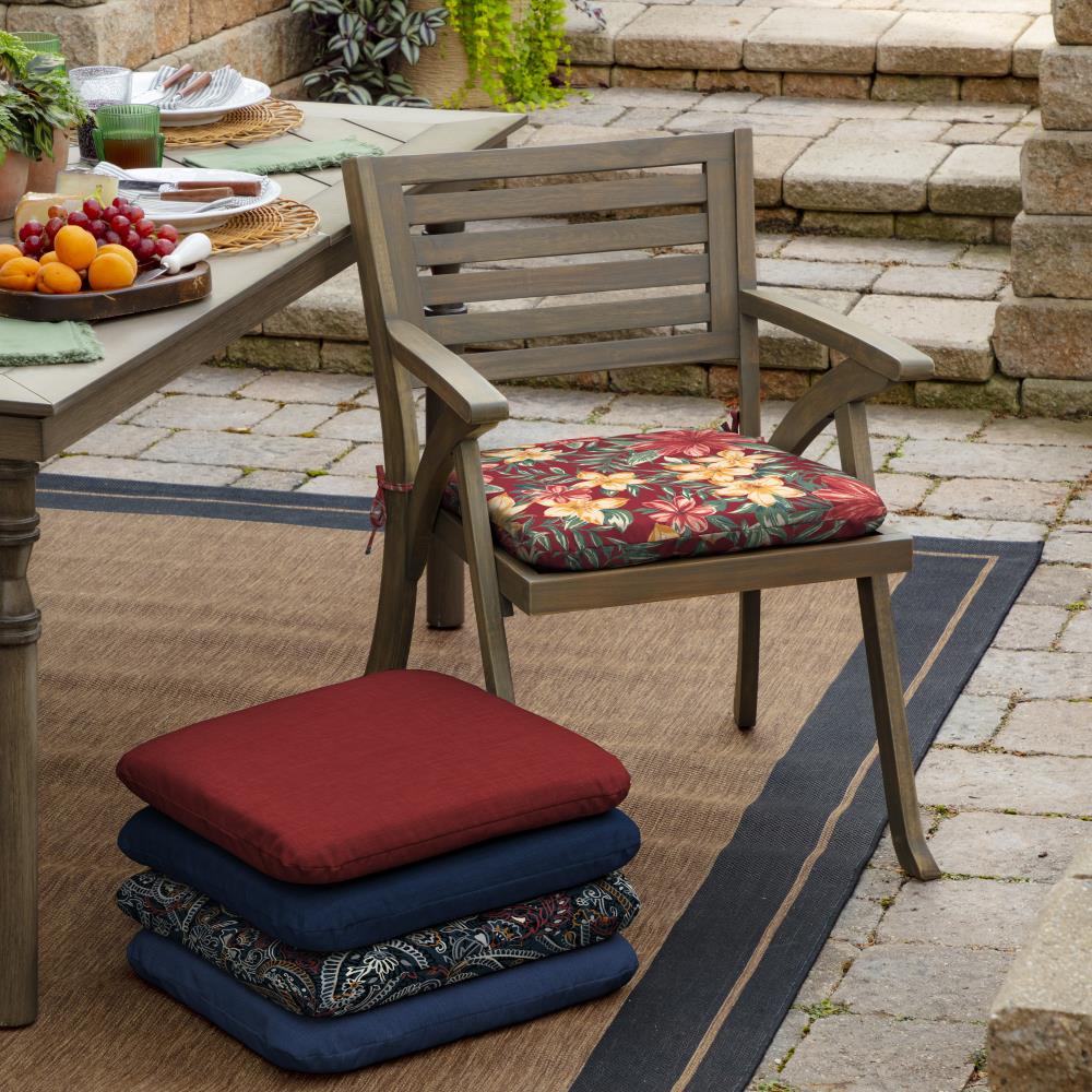 2-Pack 19 x 18 Ruby Clarissa Tropical Outdoor Seat Cushion 