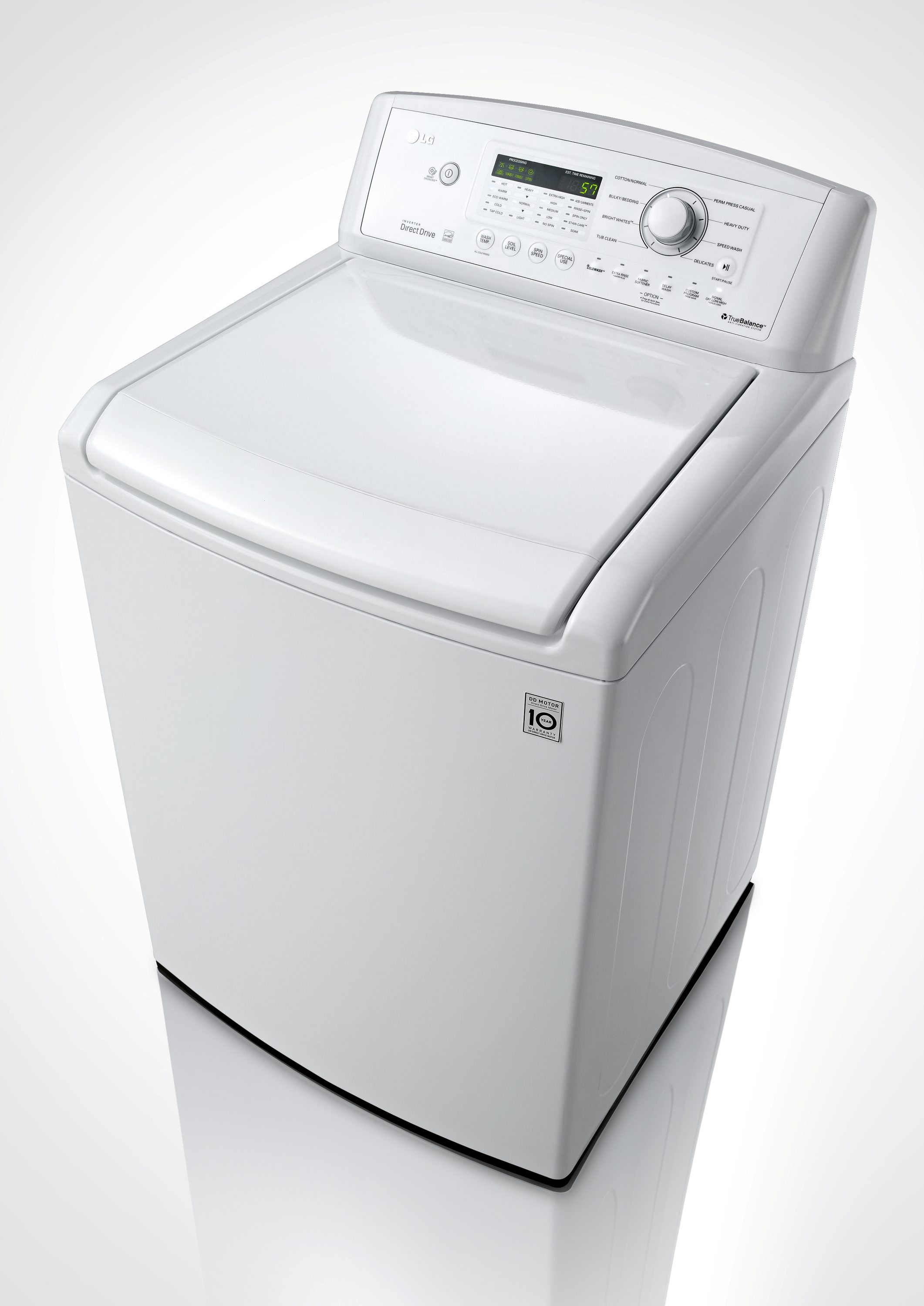 lg inverter direct drive top load washer spin only