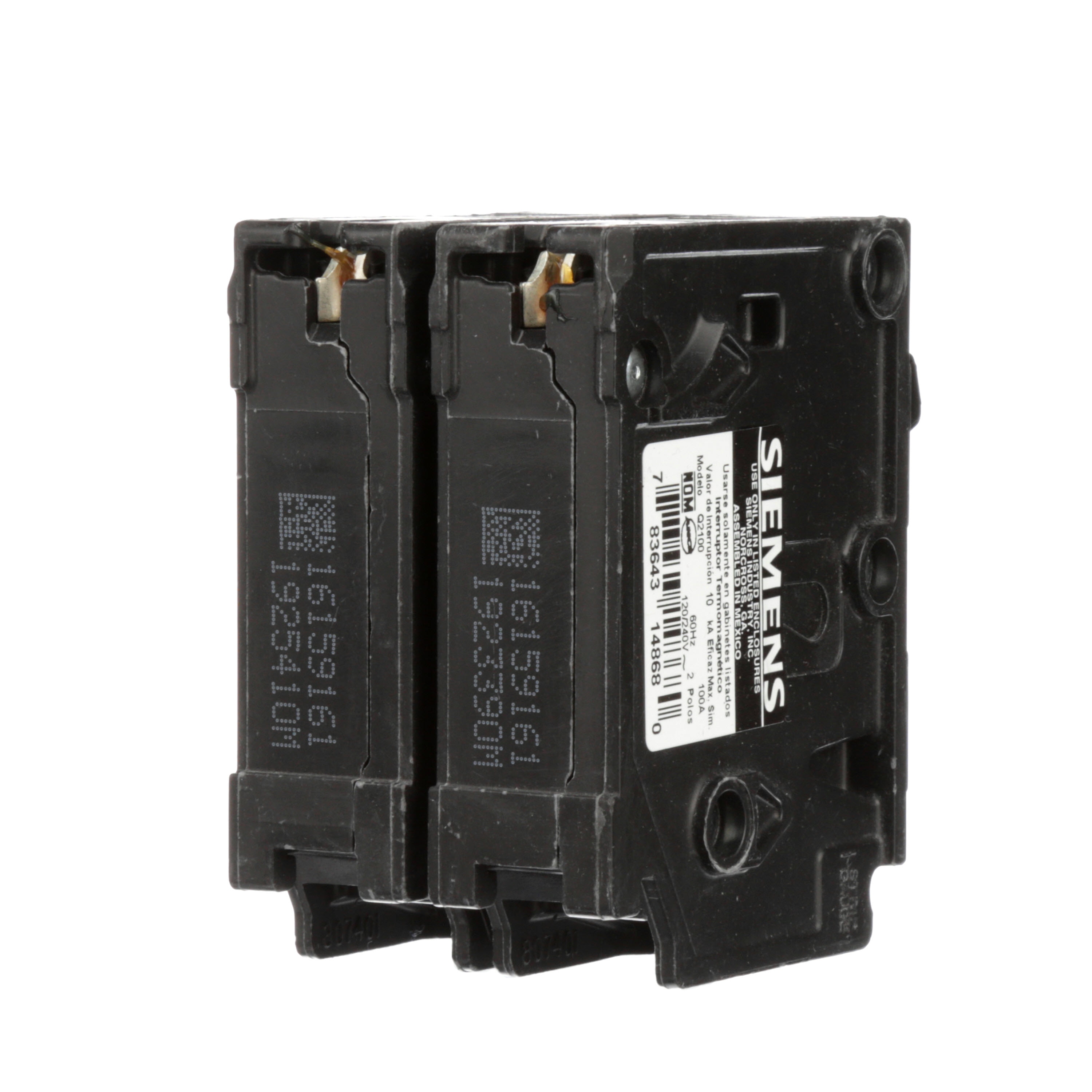 Siemens Q2100 2p 100a 120/240v Circuit Breaker NEW 1yr Warranty 