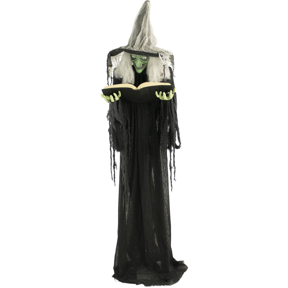 Hagatha the Towering Witch Halloween Prop Lifesize 7 Feet Sounds Haunted House 