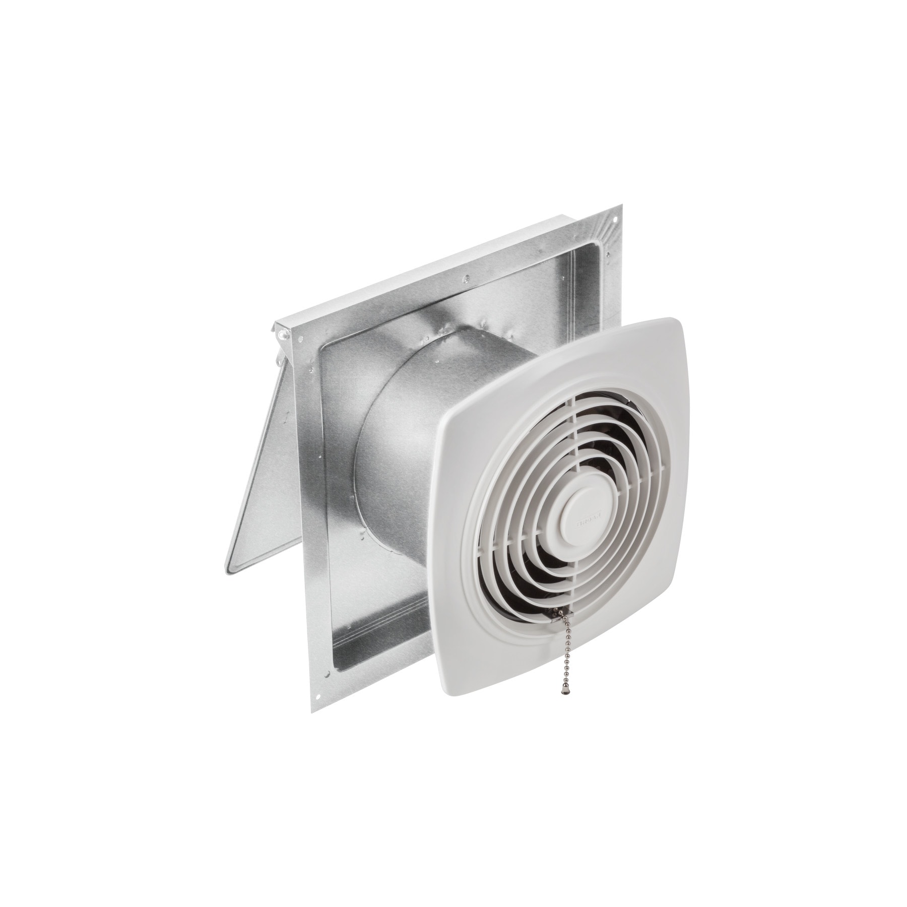 White Broan-NuTone Ventilation Fan 8" Through-the-Wall Square 180 CFM Plastic 