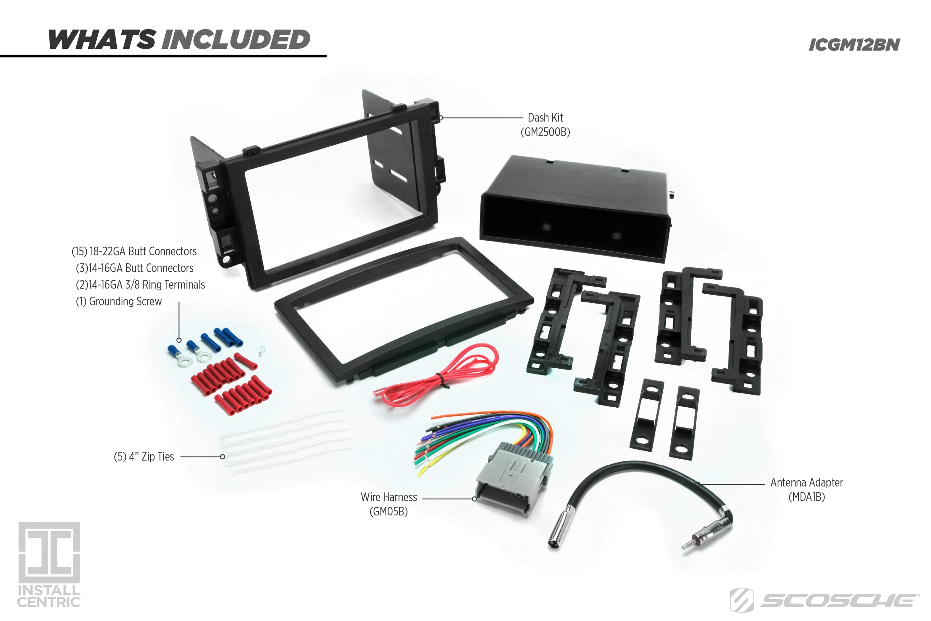 Scosche GM2500B Single/Double DIN Installation Dash Kit for Select 2004-Up GM 