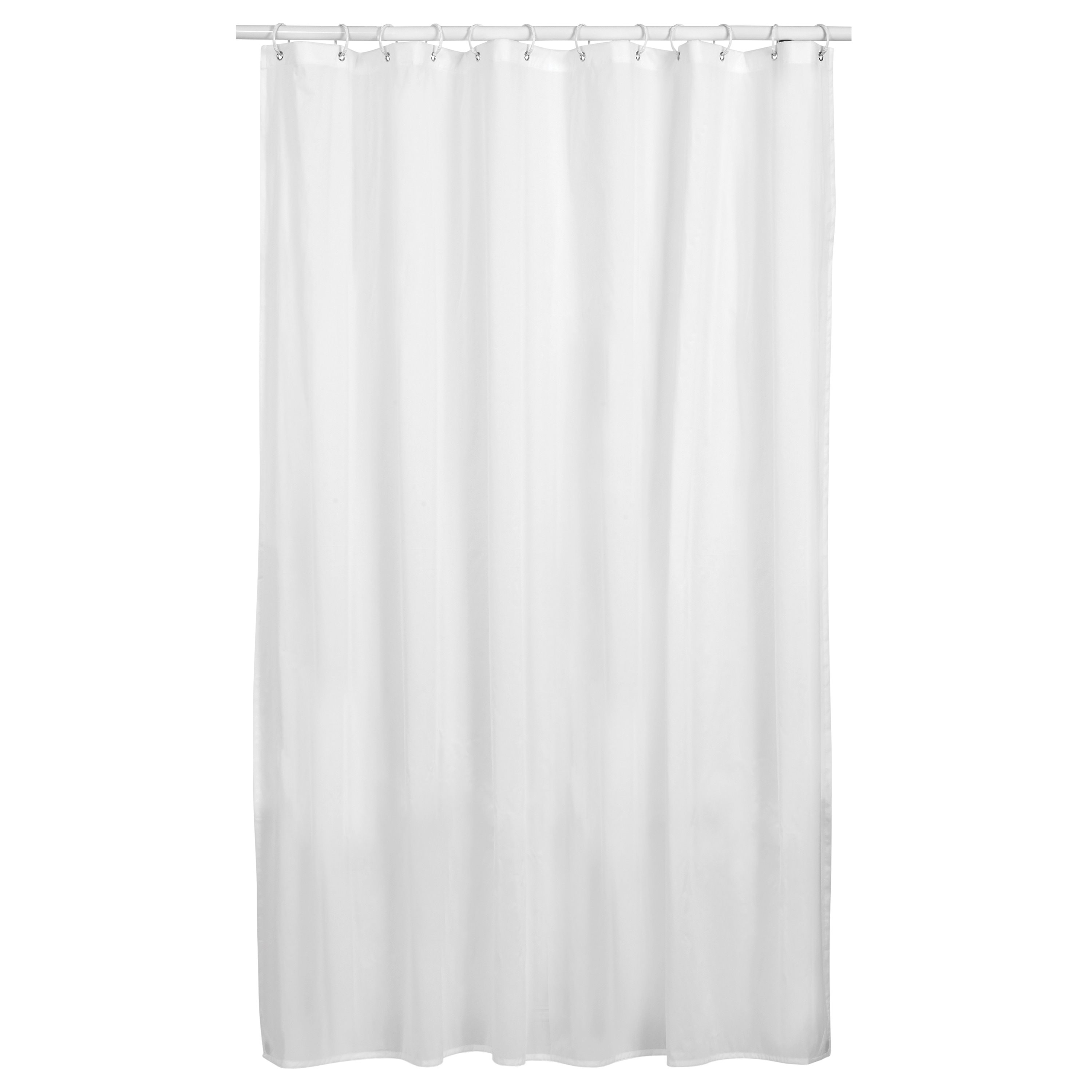 Fabric Shower Curtain or Liner Liner Quality  70" x 72" White 100% Polyester 
