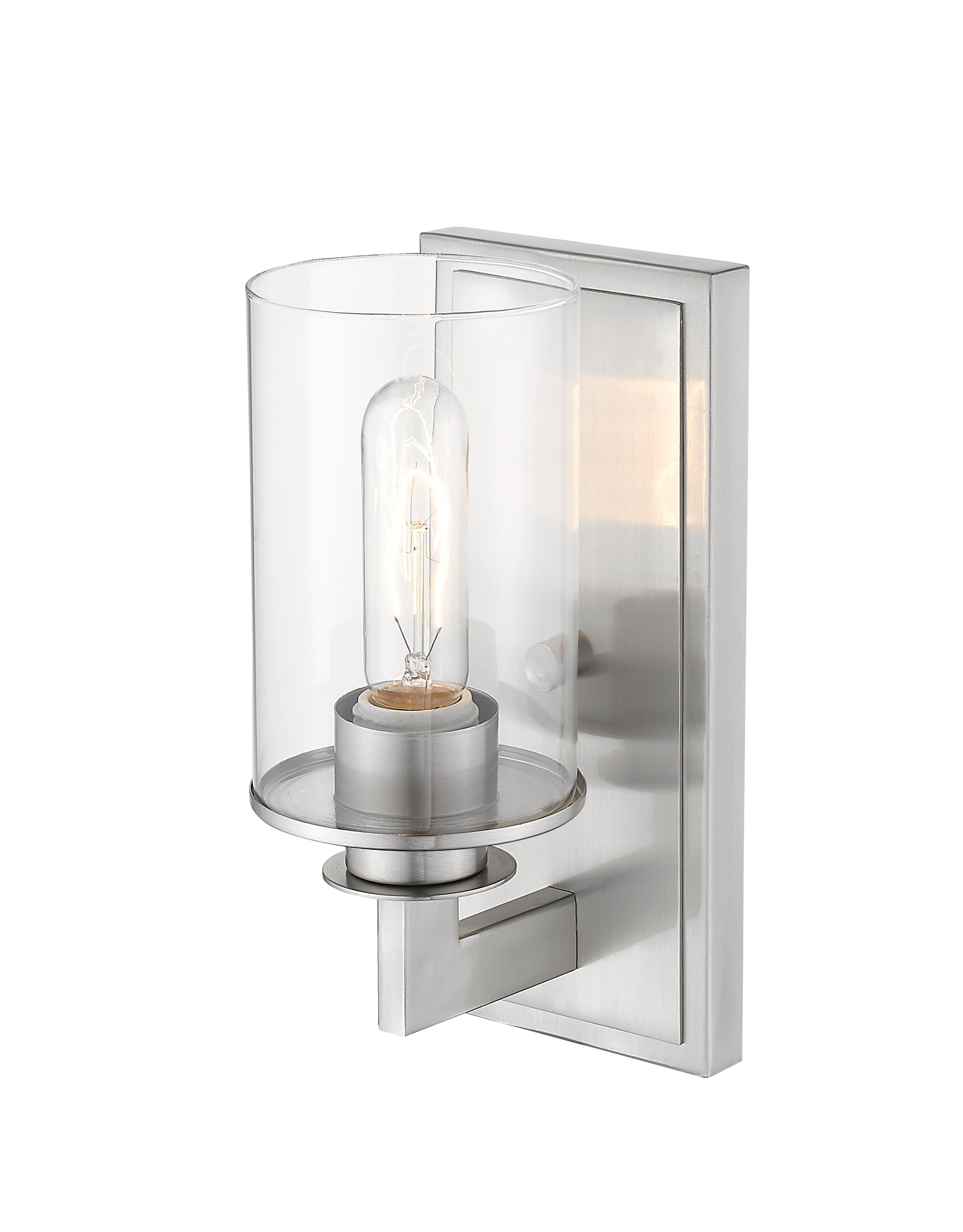 Z-Lite Savannah 4.5-in W 1-Light Brushed Nickel Modern/Contemporary Wall  Sconce