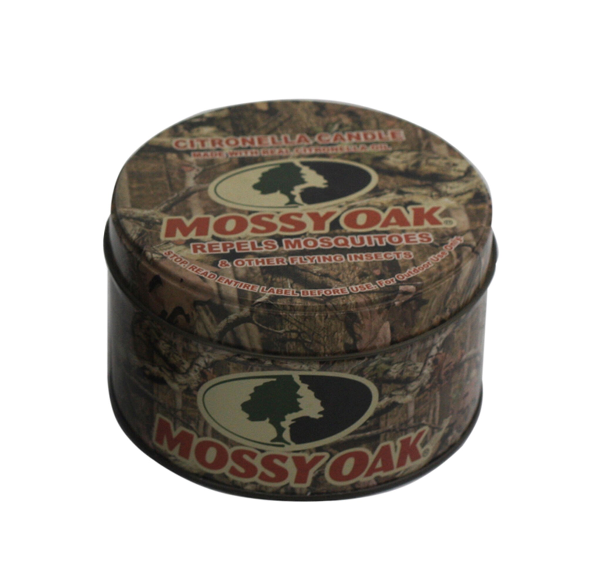 1-Wick Mossy Oak Color Tabletop Citronella Candle Metal Can Style 