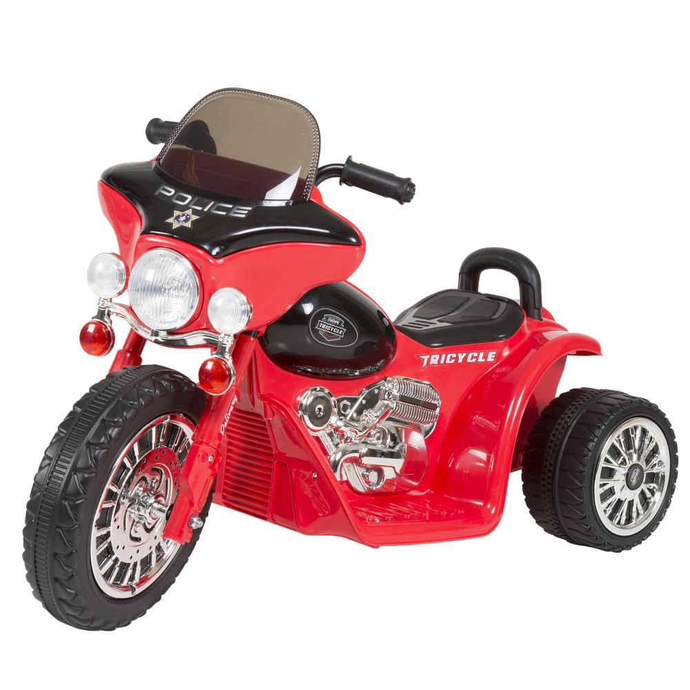 Electric Cars For Kids To Ride On Toys Police Riding Motorcycle Trike 6V Battery 