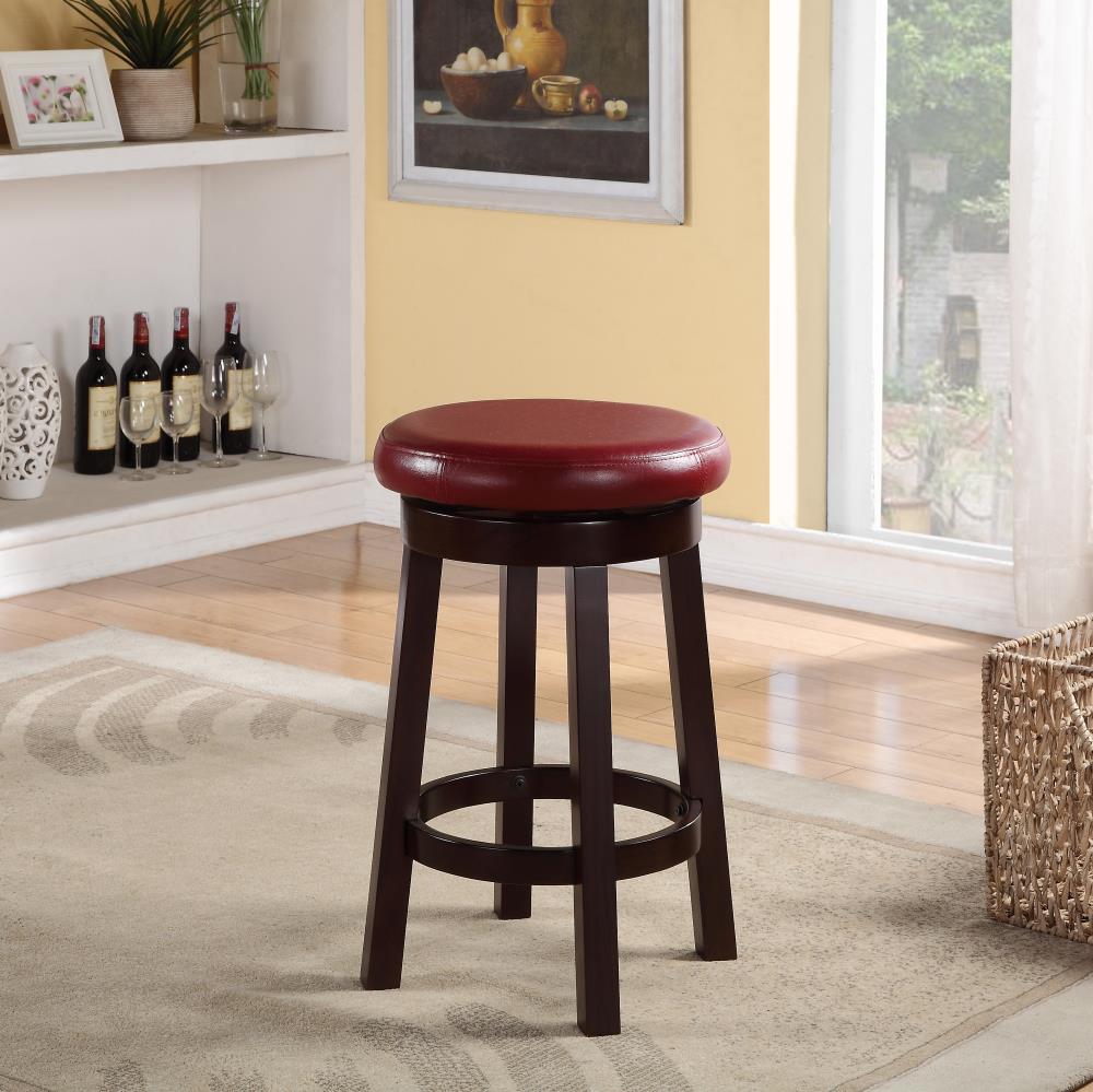 OSP Home Furnishings Red Counter Height Swivel Bar Stool in the Bar