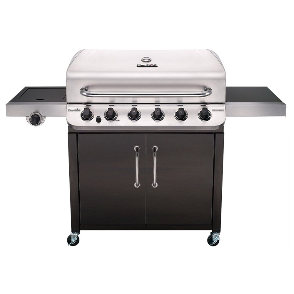 Char-Broil Performance Stainless 6 Burner Propane Gas Grill with 1 Side 