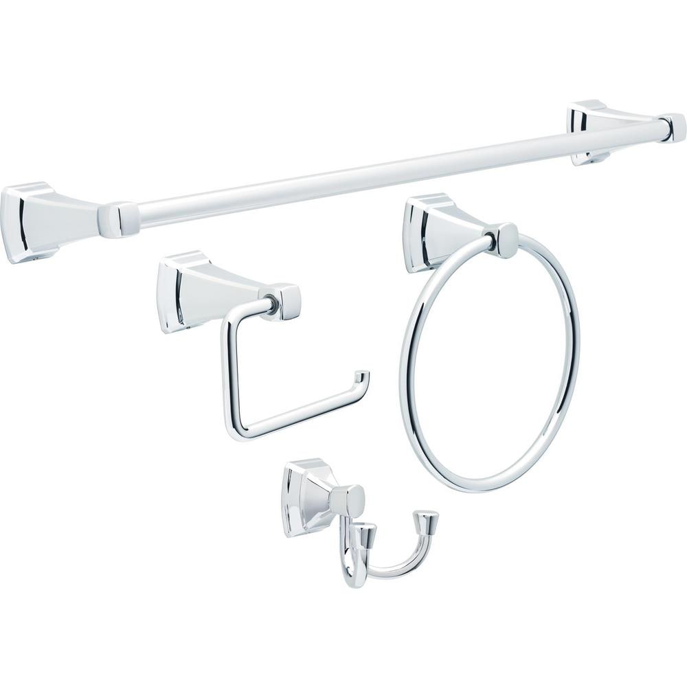 Specially scrapbook First Delta 4-Piece Flynn Polished Chrome Decorative Bathroom Hardware Set in the  Decorative Bathroom Hardware Sets department at Lowes.com