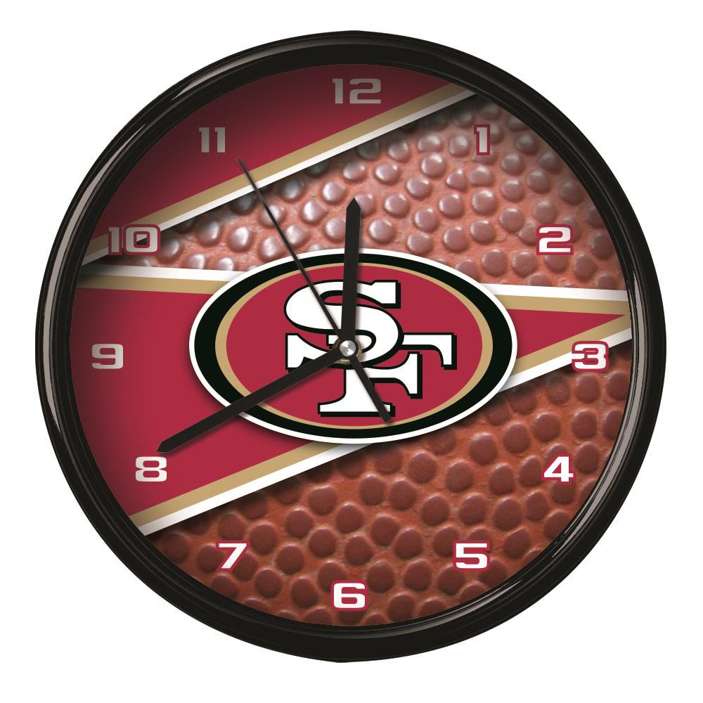 The Memory Company San Francisco 49ers Analog Round Wall Clock in the Clocks  department at Lowes.com